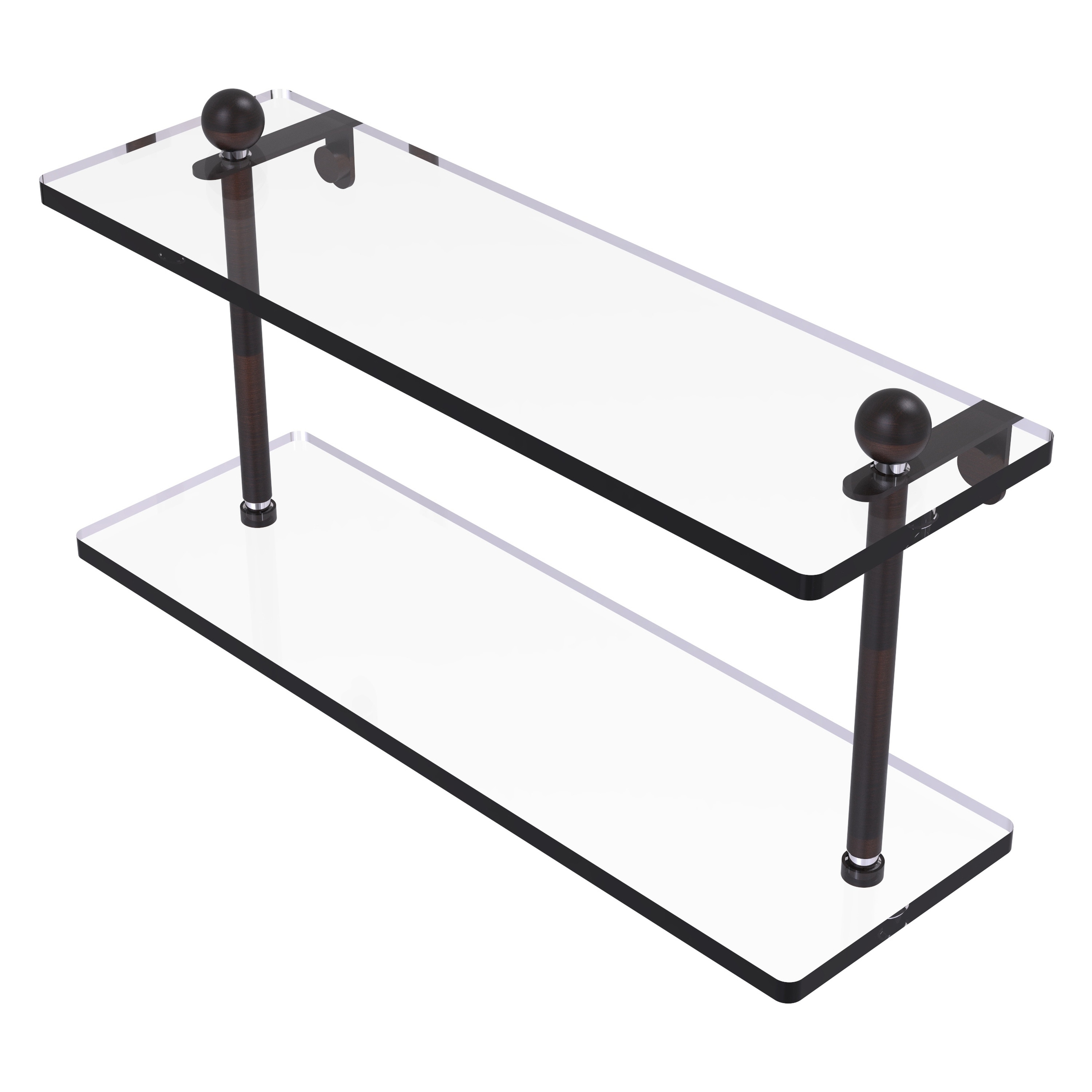 Allied Brass PR-2/16-VB Prestige Regal Venetian Bronze 2 -Tier Wall mount Bathroom Shelf ( 16-in x 8-in x 5-in )