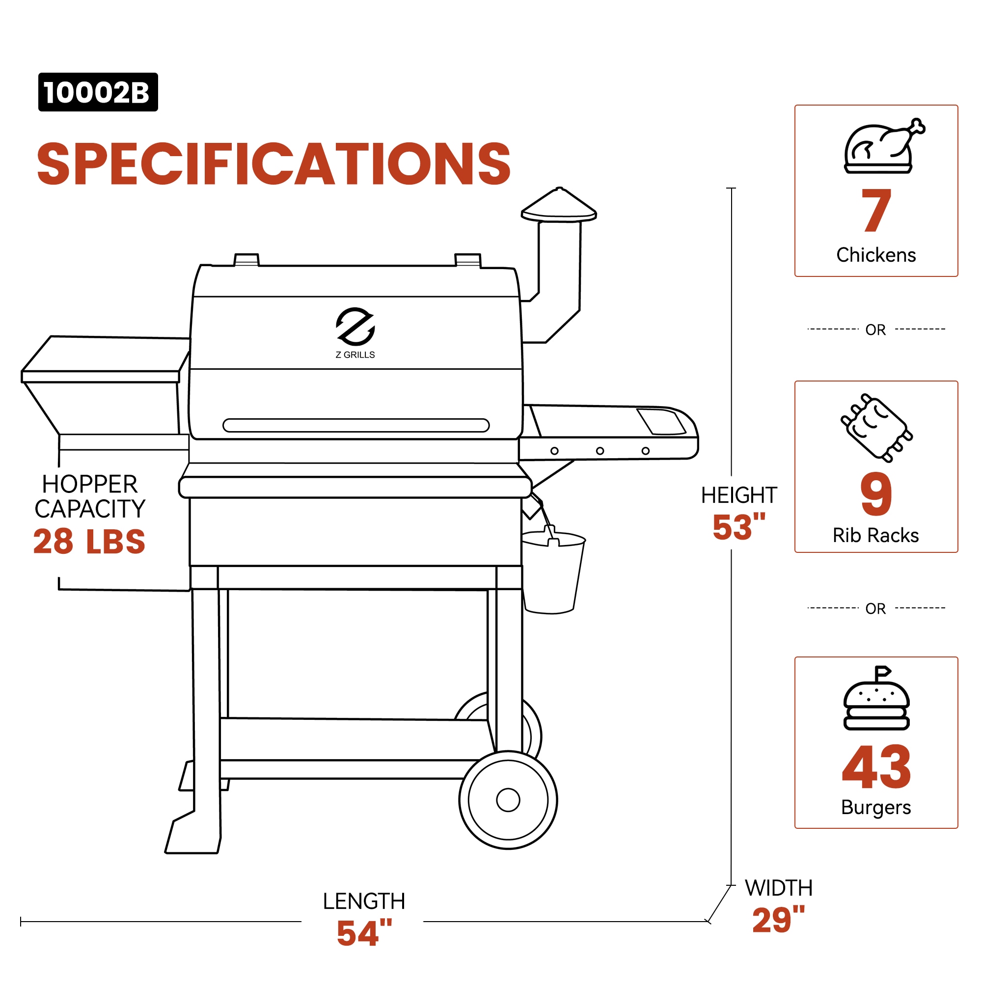 Z GRILLS ZPG-10002B Pellet-Grills - View #12