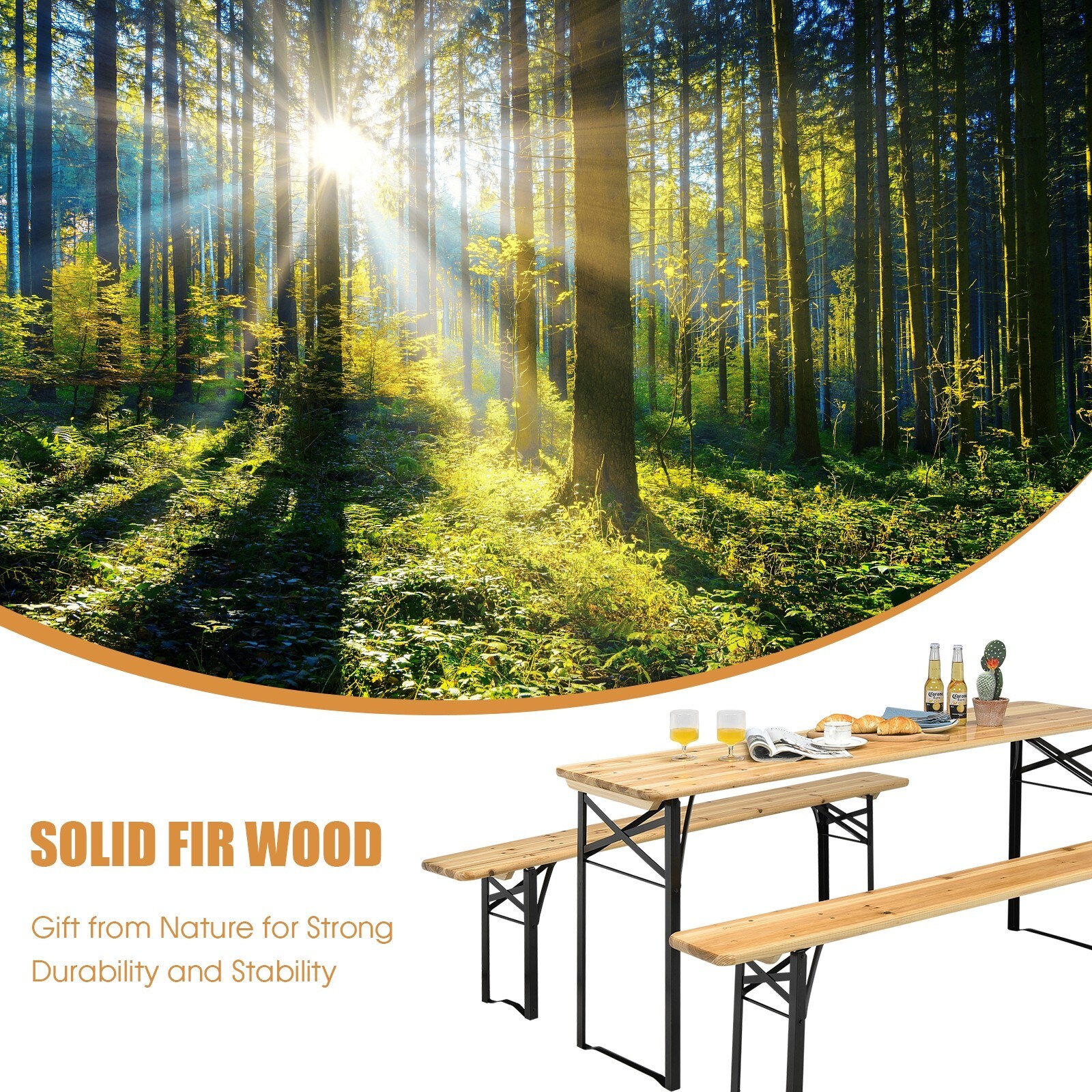Clihome CWCH-OP70433 Picnic-Tables - View #9