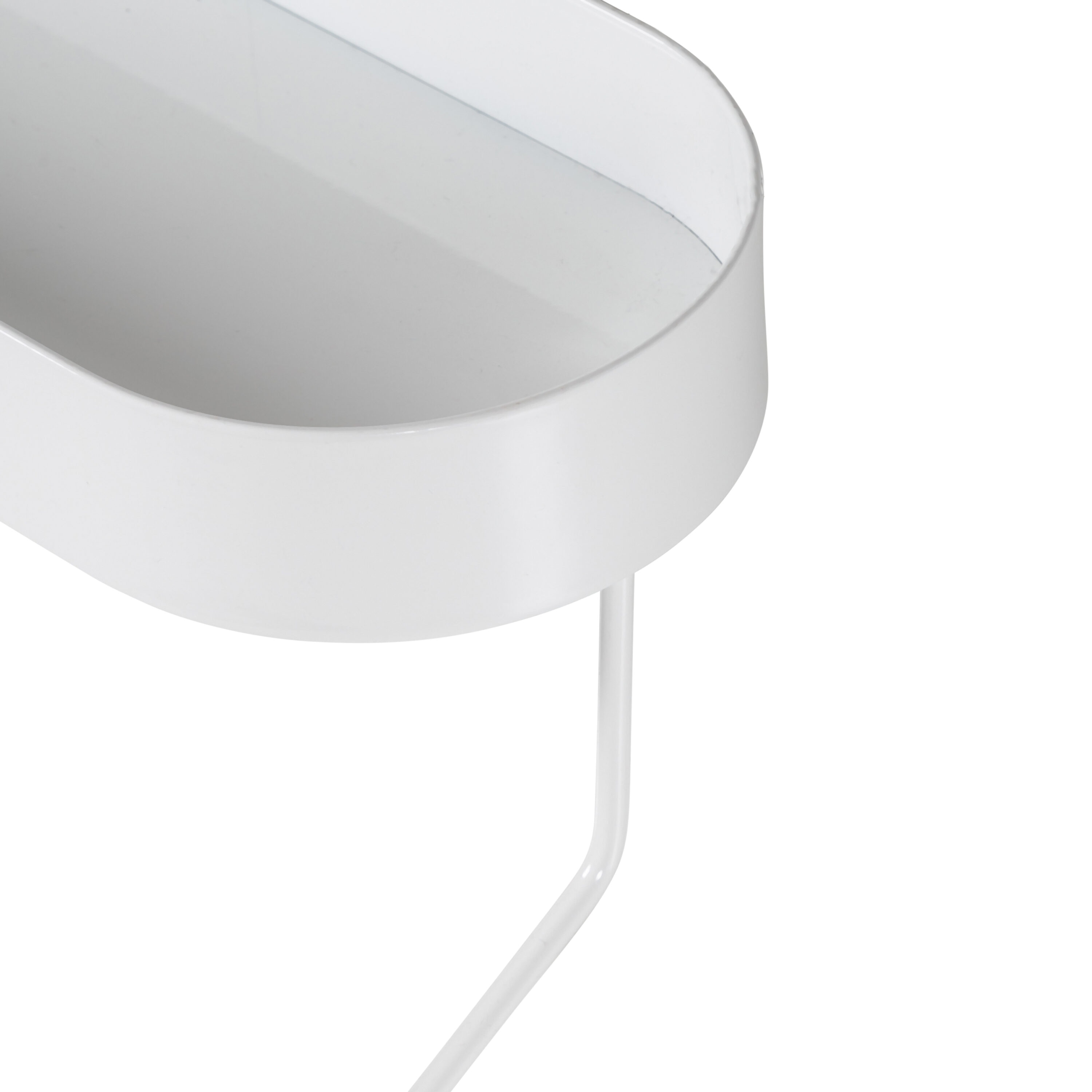 White Steel Wall-Mounted Shelf with Towel Bar