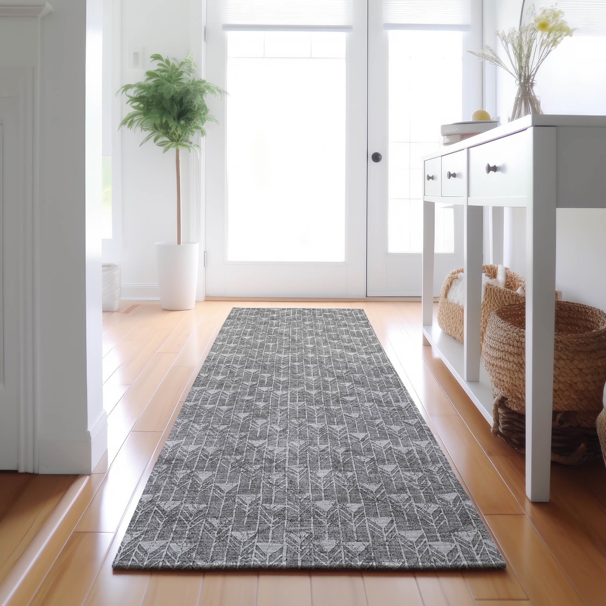 Addison Rugs AMF551OR20X30 Mayfield AMF551OR 2 x 3 (ft) Loomed Polyester Orange Rectangular Indoor Geometric Machine washable Area rug