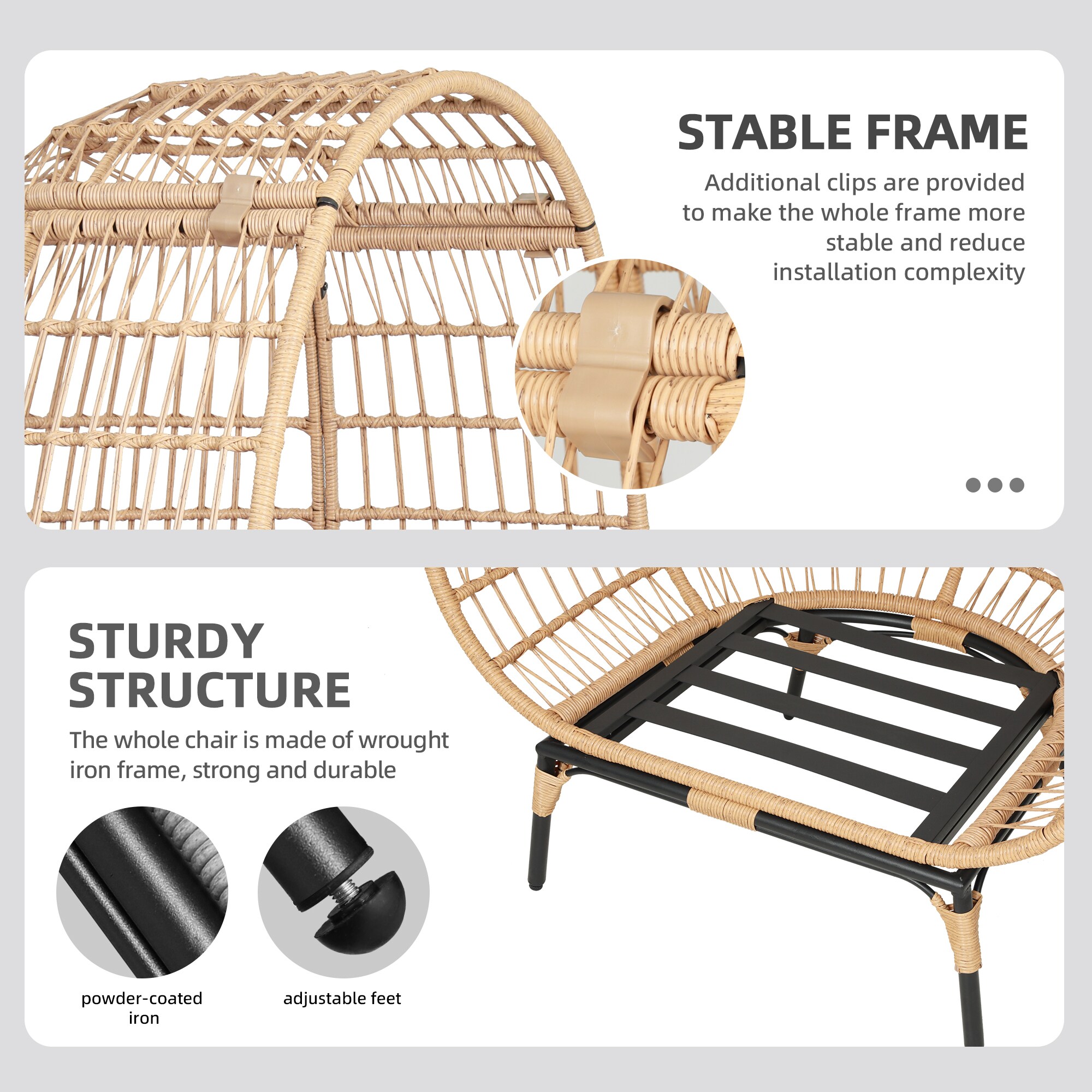 UPHA JDY-BEIGE Patio-Chairs - View #4