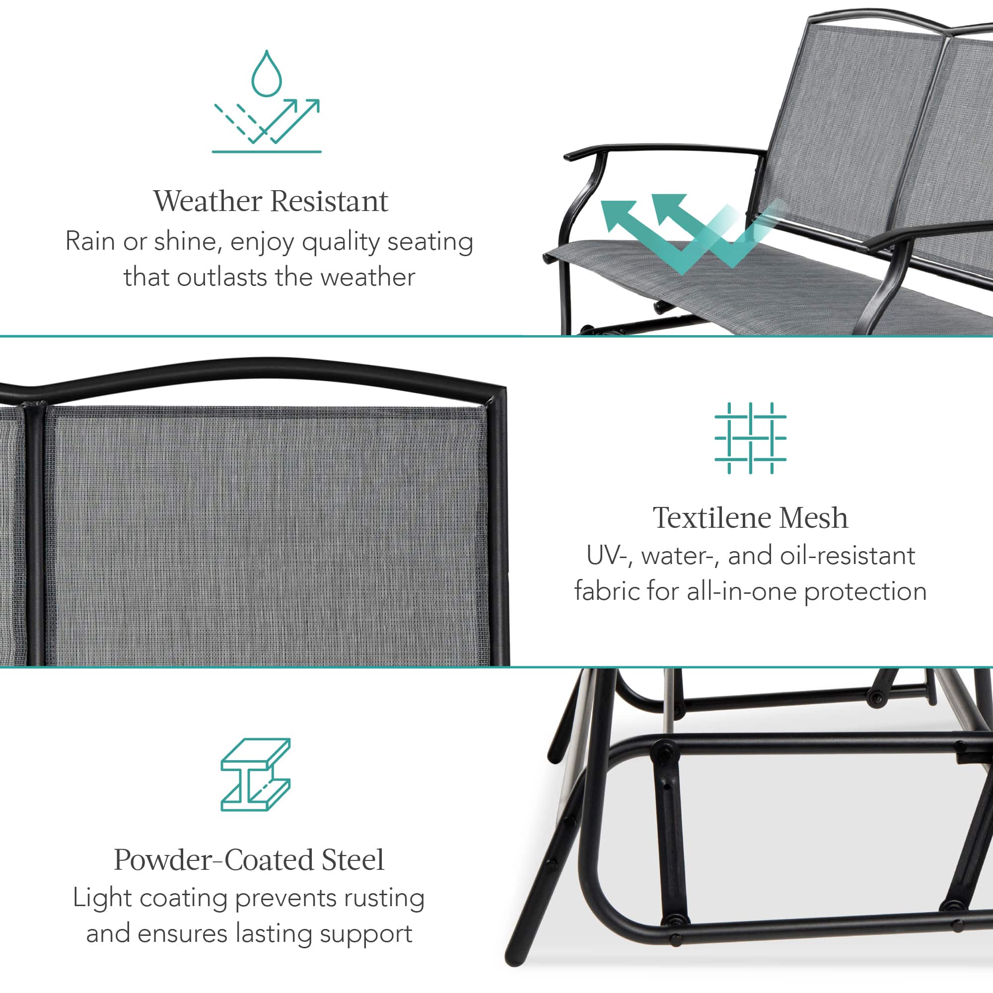 Best Choice Products SKY6014 Swing-Gliders - View #3