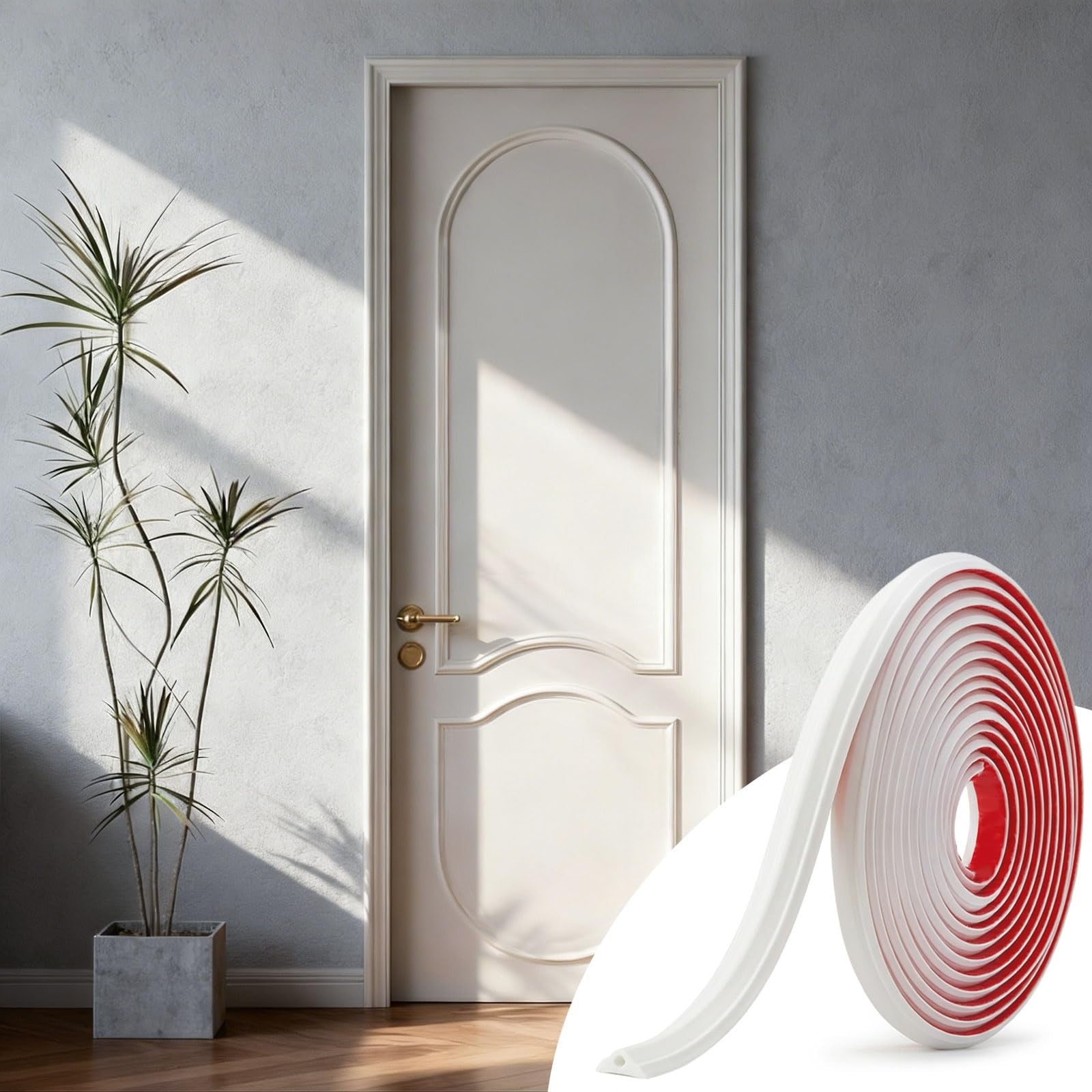 Aoibox  20 Foot White Peel and Stick Flexible Wall Molding Trim for Mirrors Doors Cabinets and Windows