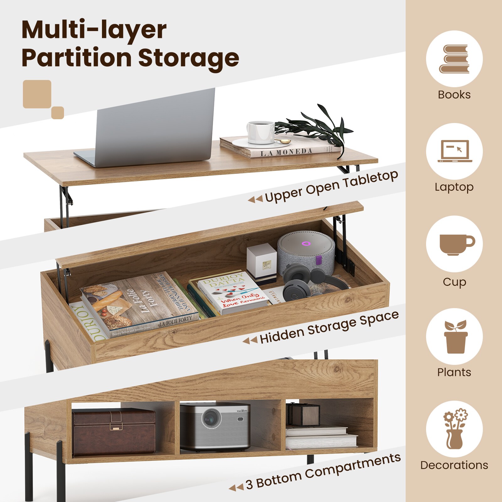 Volenca VOL-3WNT90 Coffee-Tables - View #6