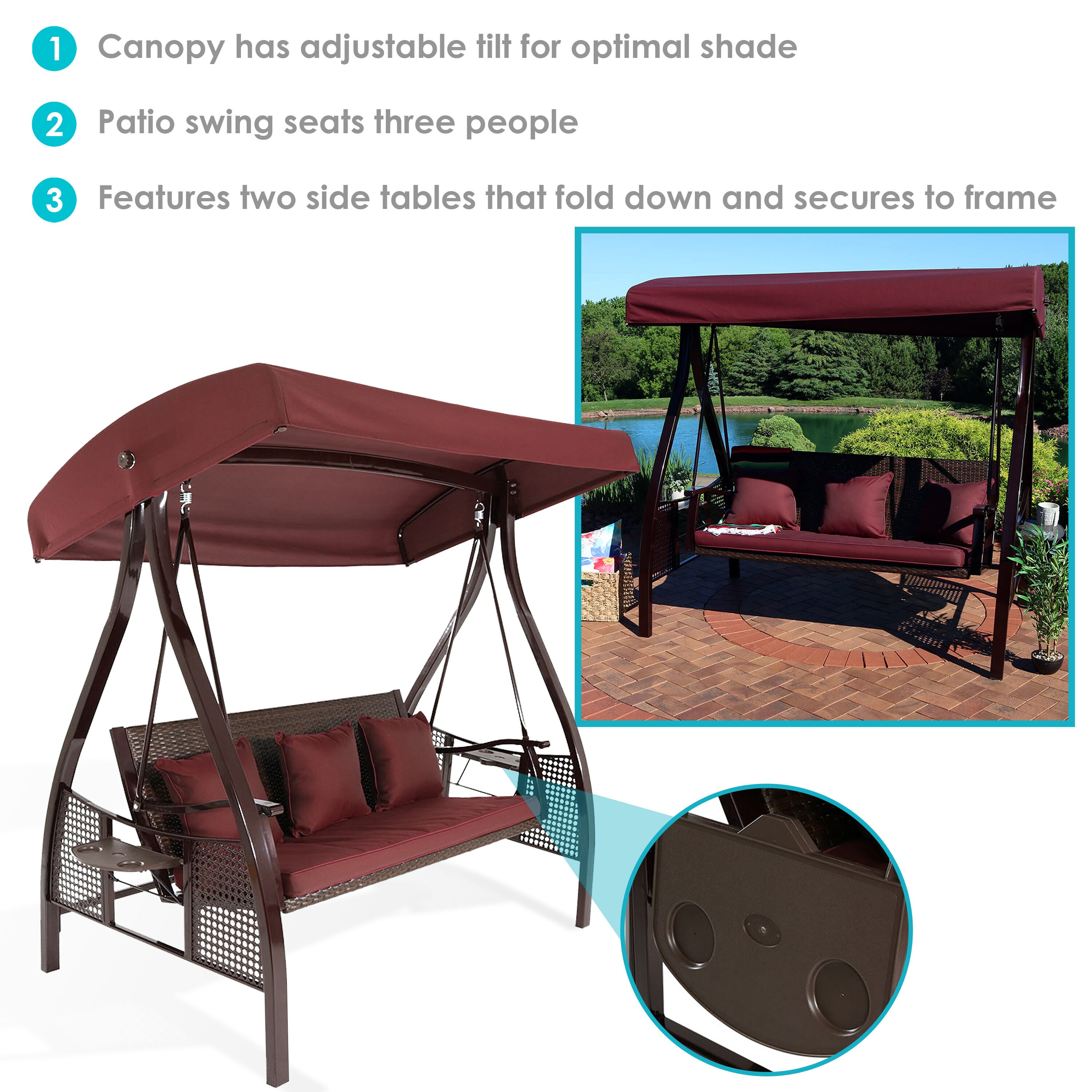 Sunnydaze porch deals swing