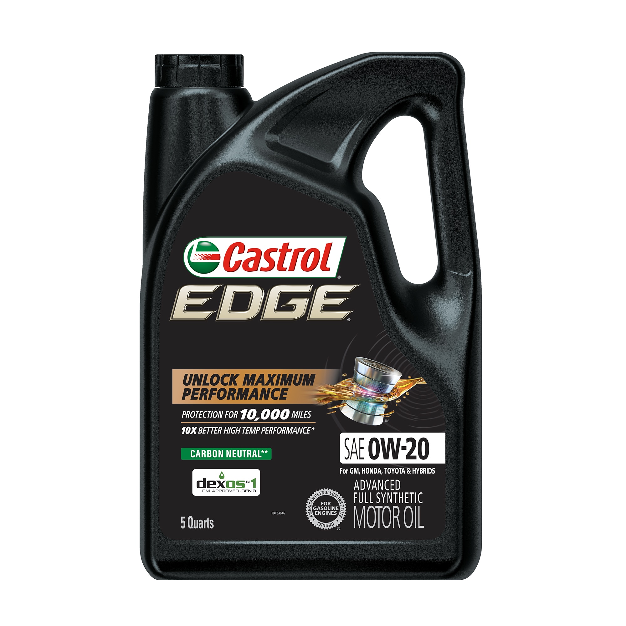 Castrol Edge 0W-20 Advanced Full Synthetic Motor Oil - 5 Qt