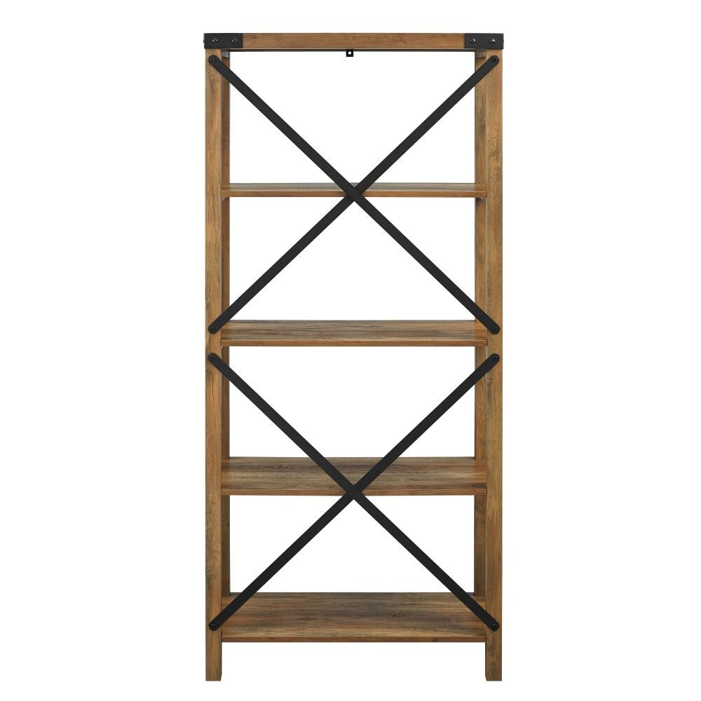 Rustic Oak Wood 5-Shelf Bookcase at Lowes.com