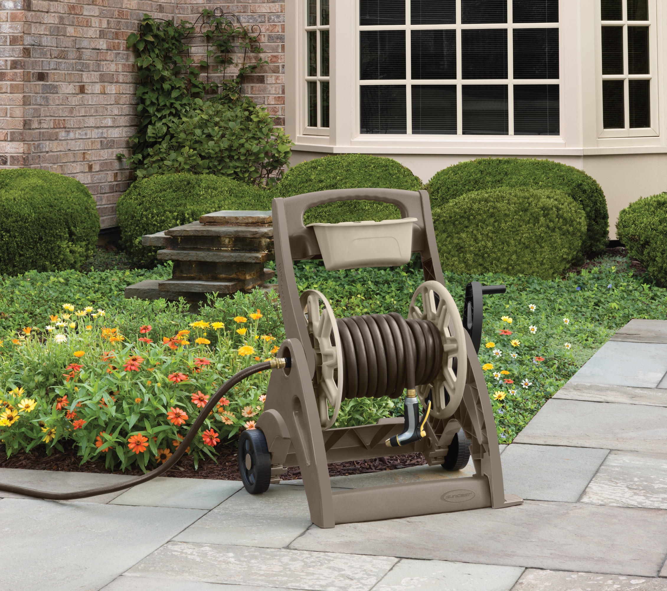 Suncast 225 Ft. x 5/8 In. Taupe & Bronze Hosemobile Resin Hose Reel with  Storage Bin - Merrilees Hardware & Supply - Your Local Hardware Problem  Solver