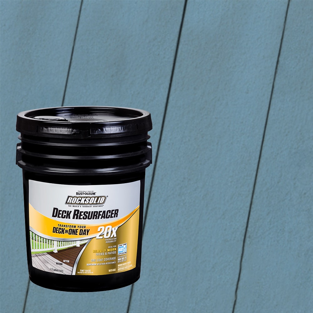 Rust-Oleum 319592T RockSolid 20X Deck Resurfacer Pre-Tinted Porch Solid Exterior Wood Stain and Sealer in One ( 4-gallon )
