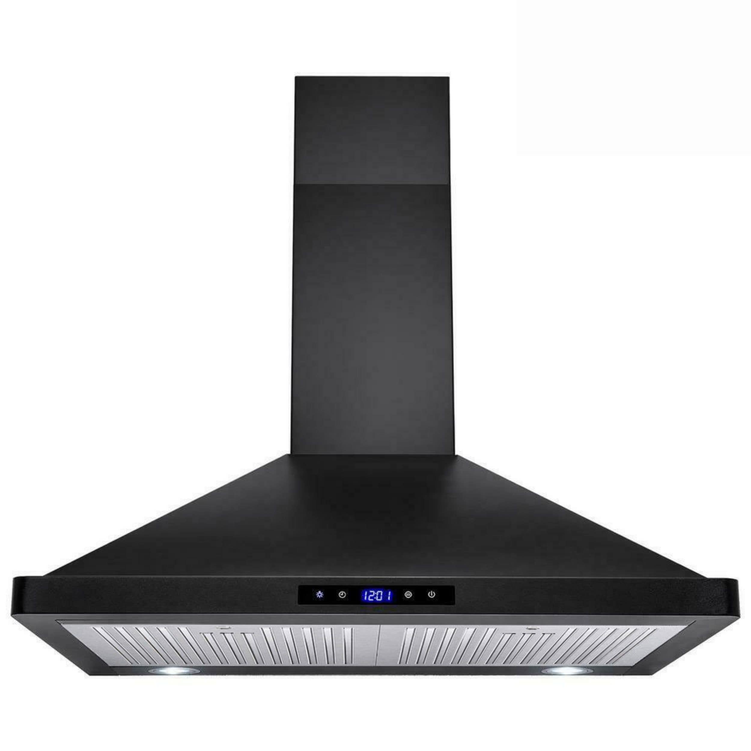 Maocao Hoom BH-P36CV 30 inch Ducted 350-CFM Black Wall-Mounted Range Hood