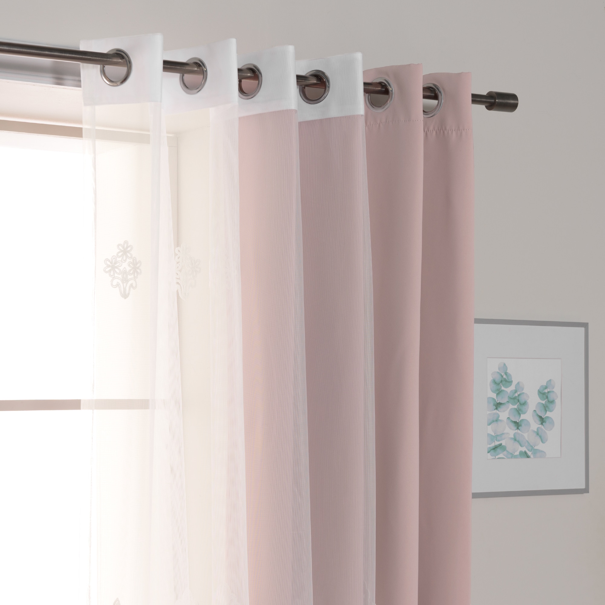 Best Home Fashion MM-DAMAS-84-DUSTYPK curtains - View #4