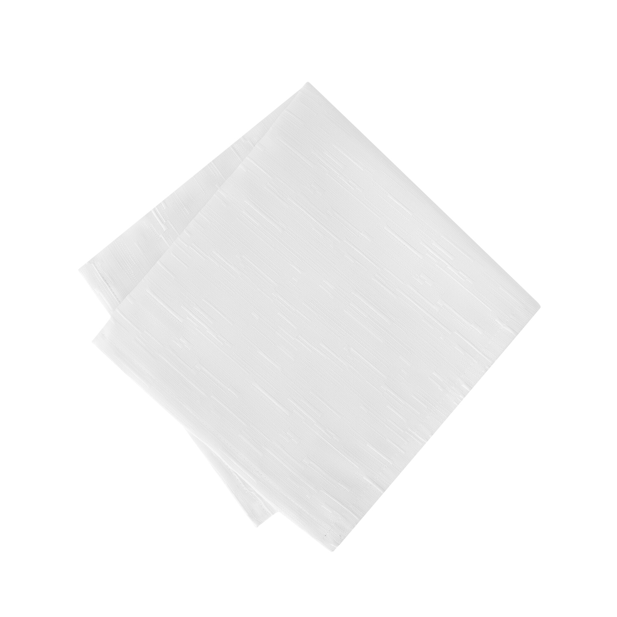 White Textured Water-Resistant Polyester Napkins, Set of 4