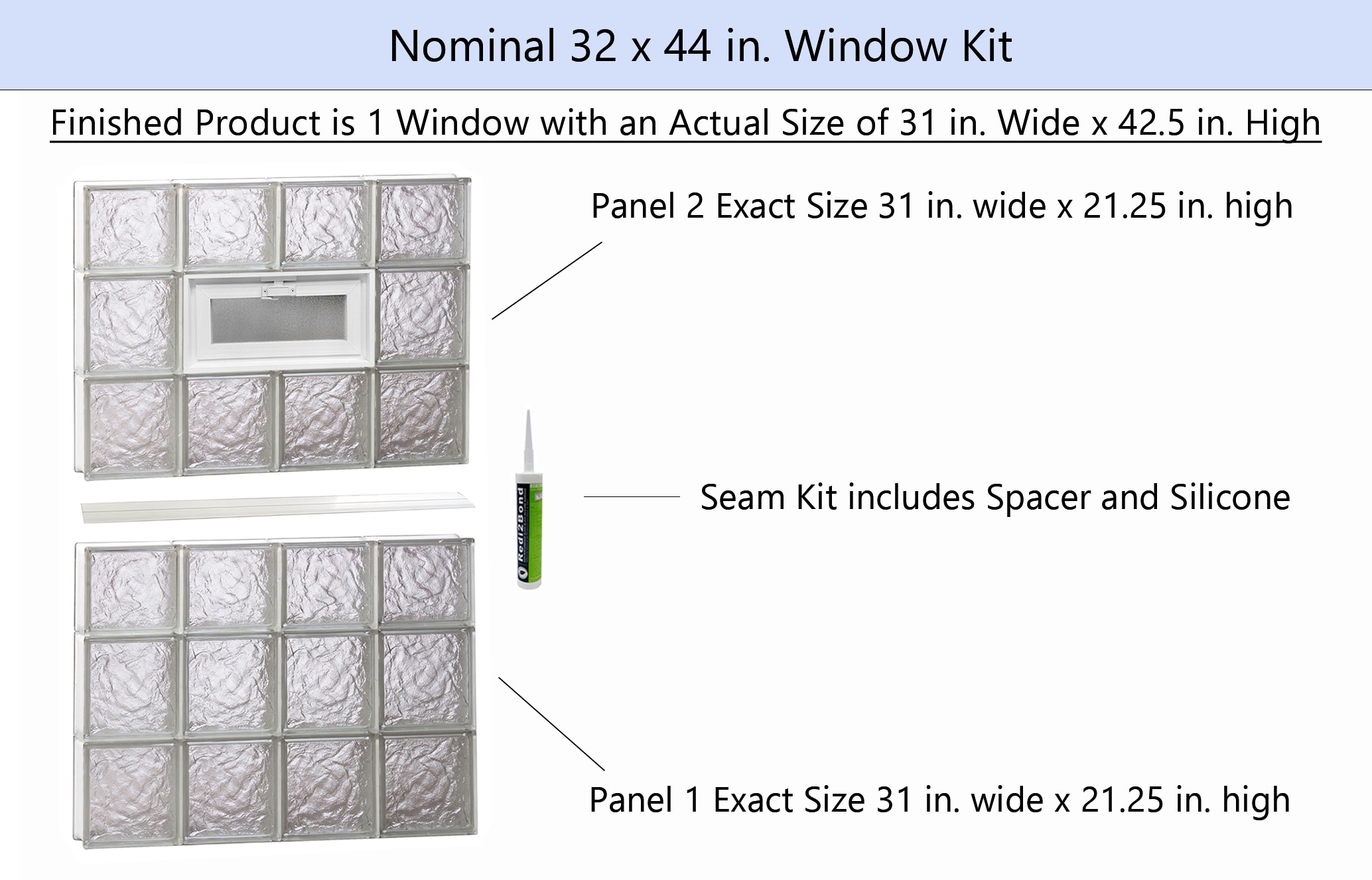 REDI2SET V3244IS Glass-Block-Windows - View #2
