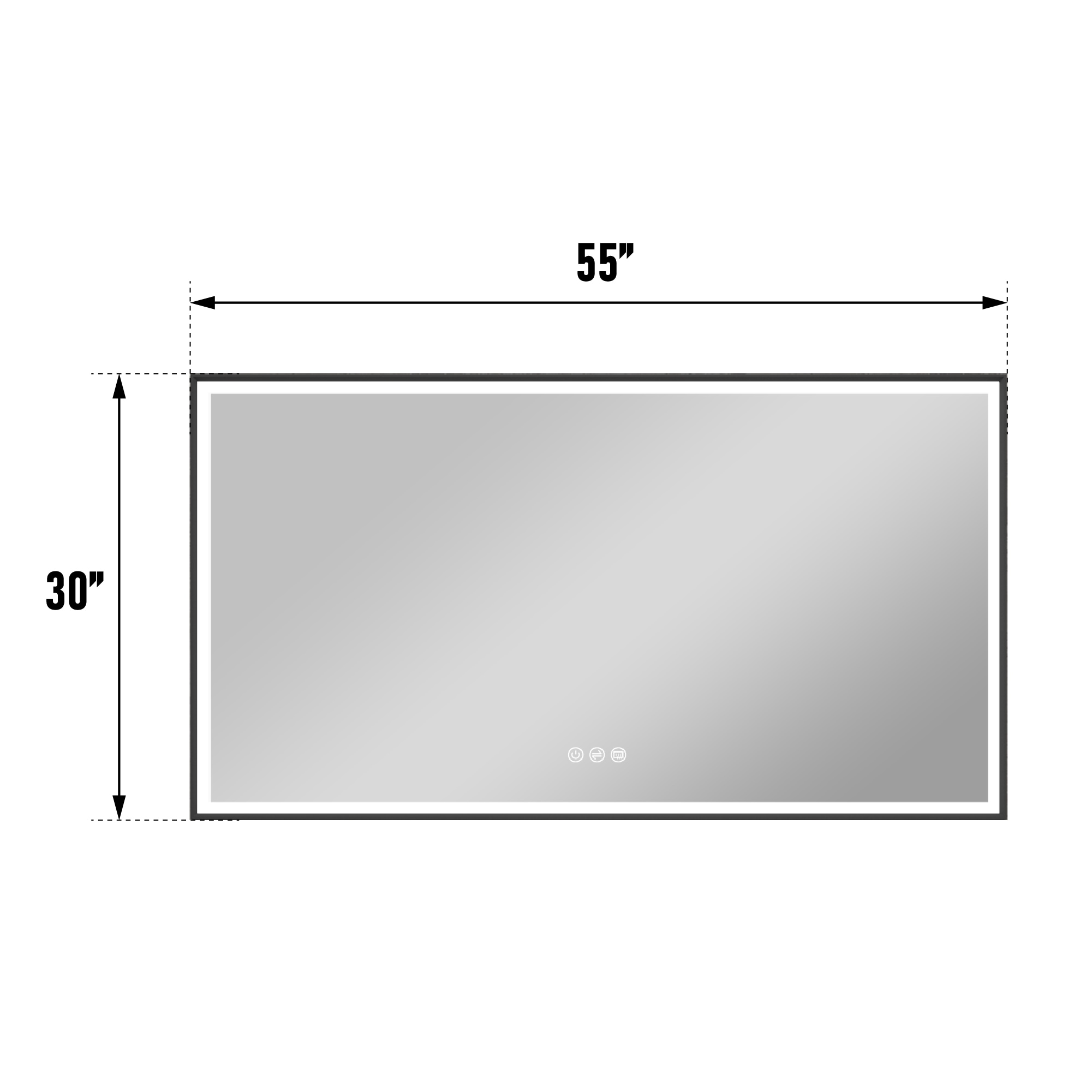 Forclover FLW-ER5530B Framed-Bath-Mirrors - View #3