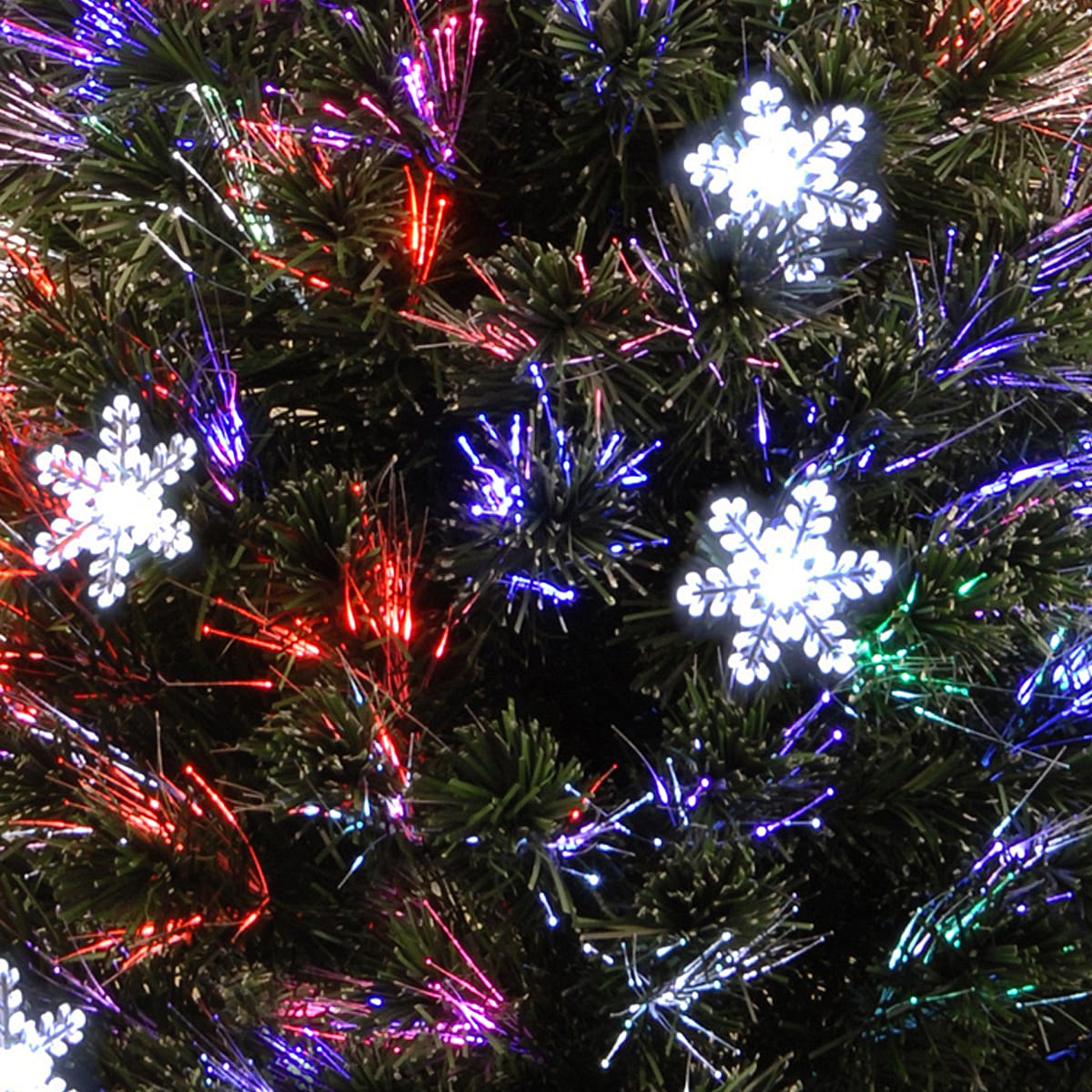 Goplus 4Ft Pre-Lit Fiber Optical Firework Christmas Tree w/ Ornaments &  Gold Top Star
