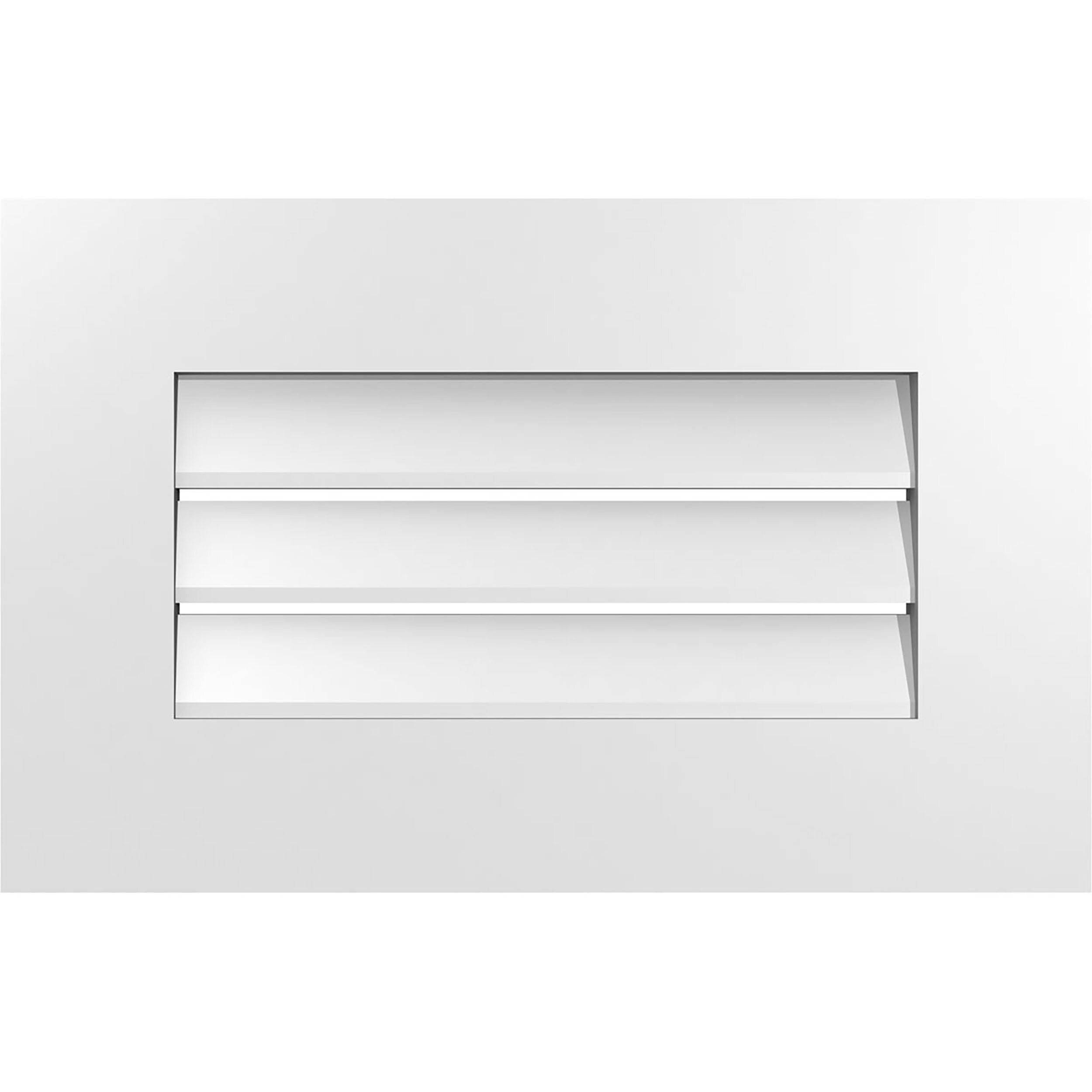 Ekena Millwork GVPVE22X1401SF 22-Inches x 14-Inches Off-white Rectangle PVC Gable Louver Vent