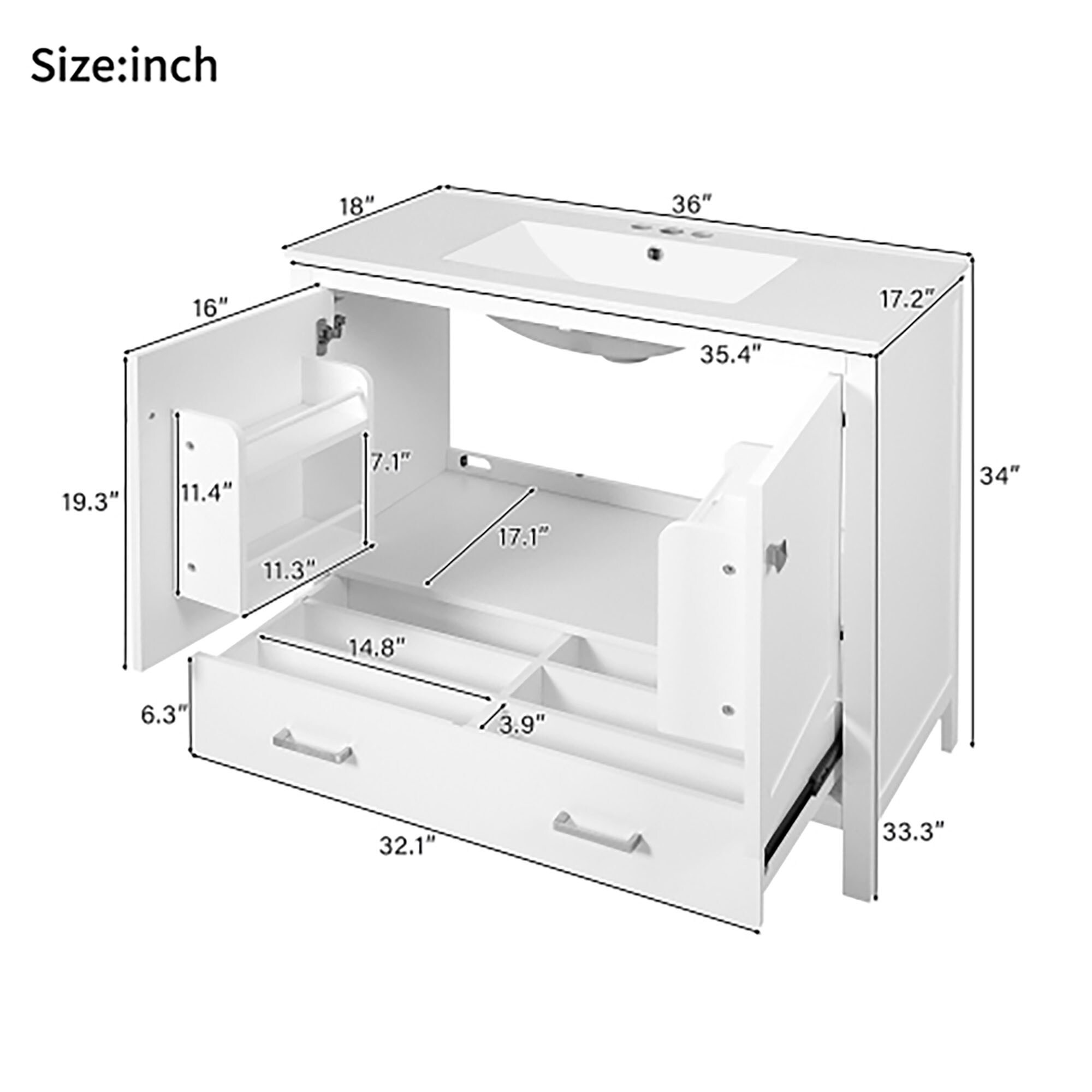 CASAINC CA-BT-11182 Bath-Vanity-Combo - View #8