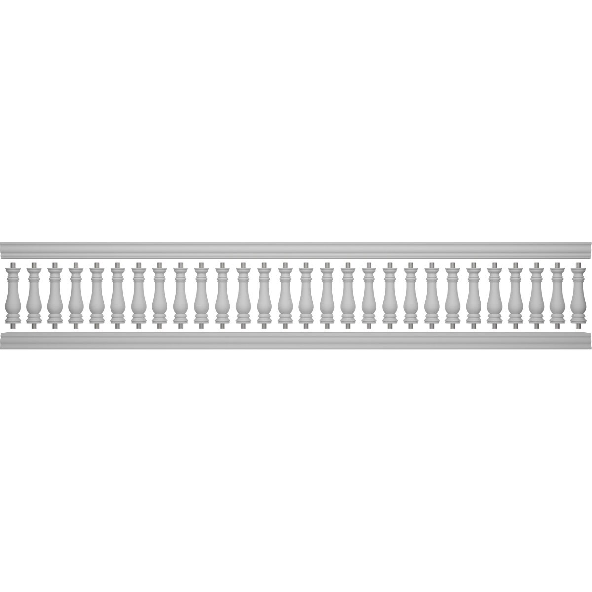 Ekena Millwork FiberThane 16-ft x 32-in Bradford Fiberglass Deck Rail ...