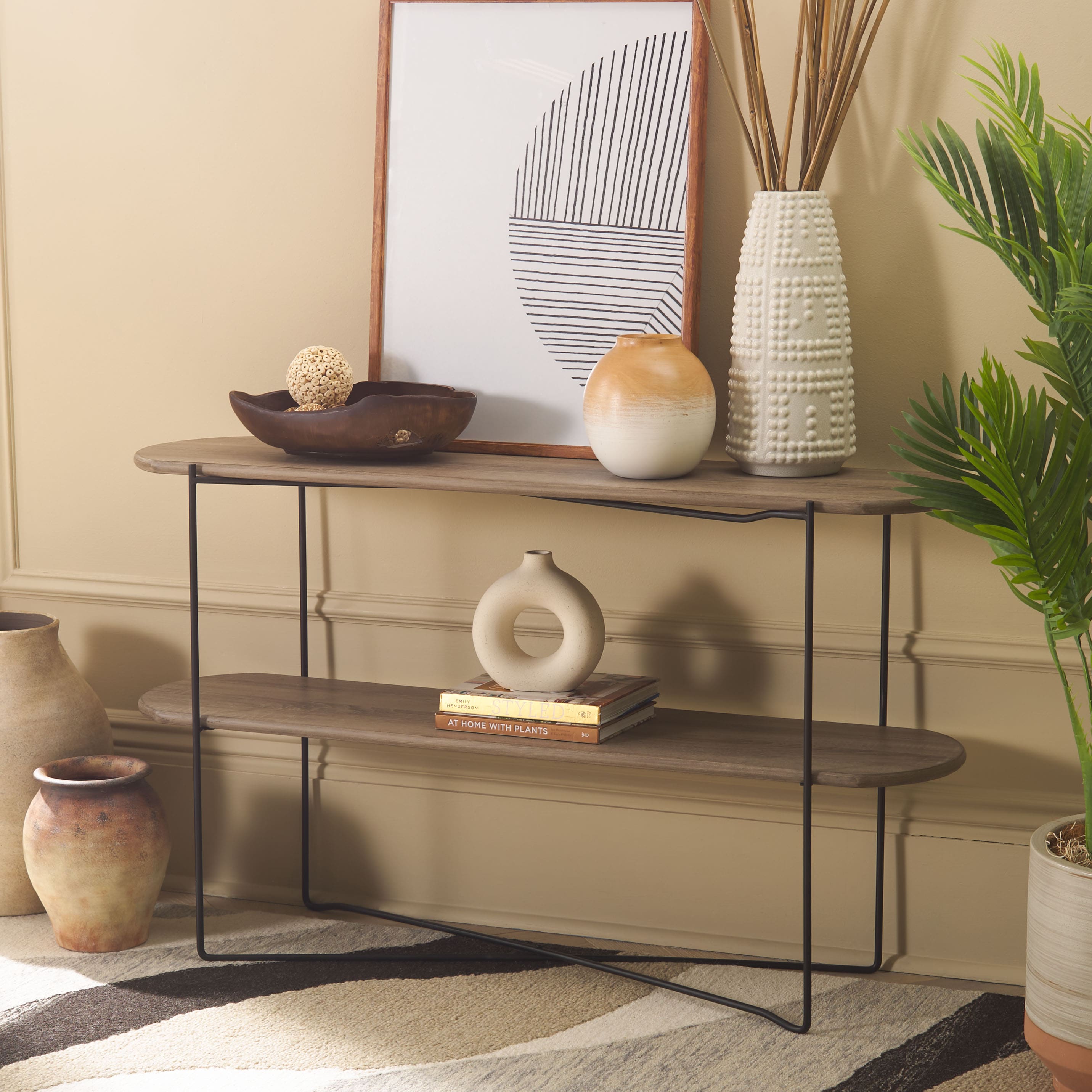 Safavieh CNS4206D Modern Light Gray Oak Console table