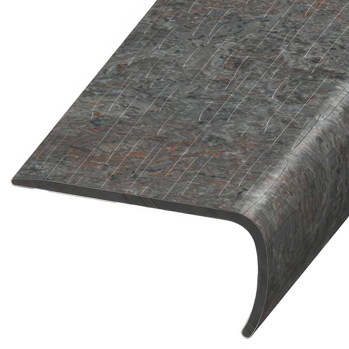 Versatrim VE-116541 Marmoleum Forbo-Marmoleum-Oyster Mountain Prefinished 1-in T x 2-in W x 94-in L PVC Square cap