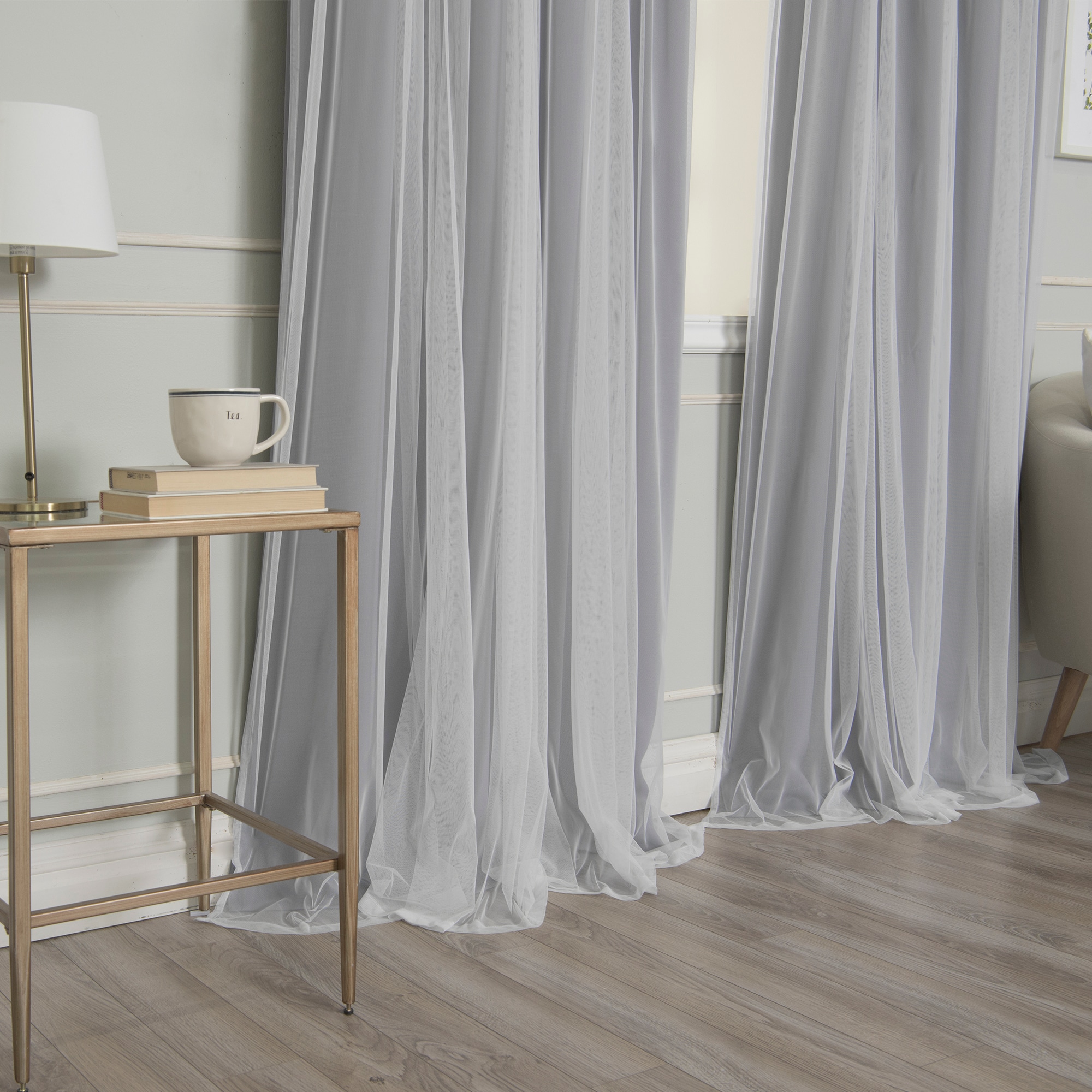 Best Home Fashion GR-MARRYME-96-GREY curtains - View #6