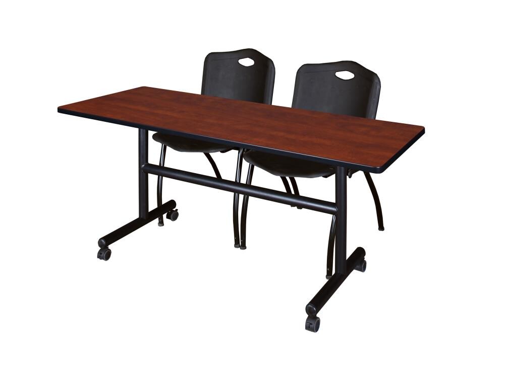 Regency MKFT6030CH47BK Training Red 4-Person Training Table (60-in W x 29-in H)