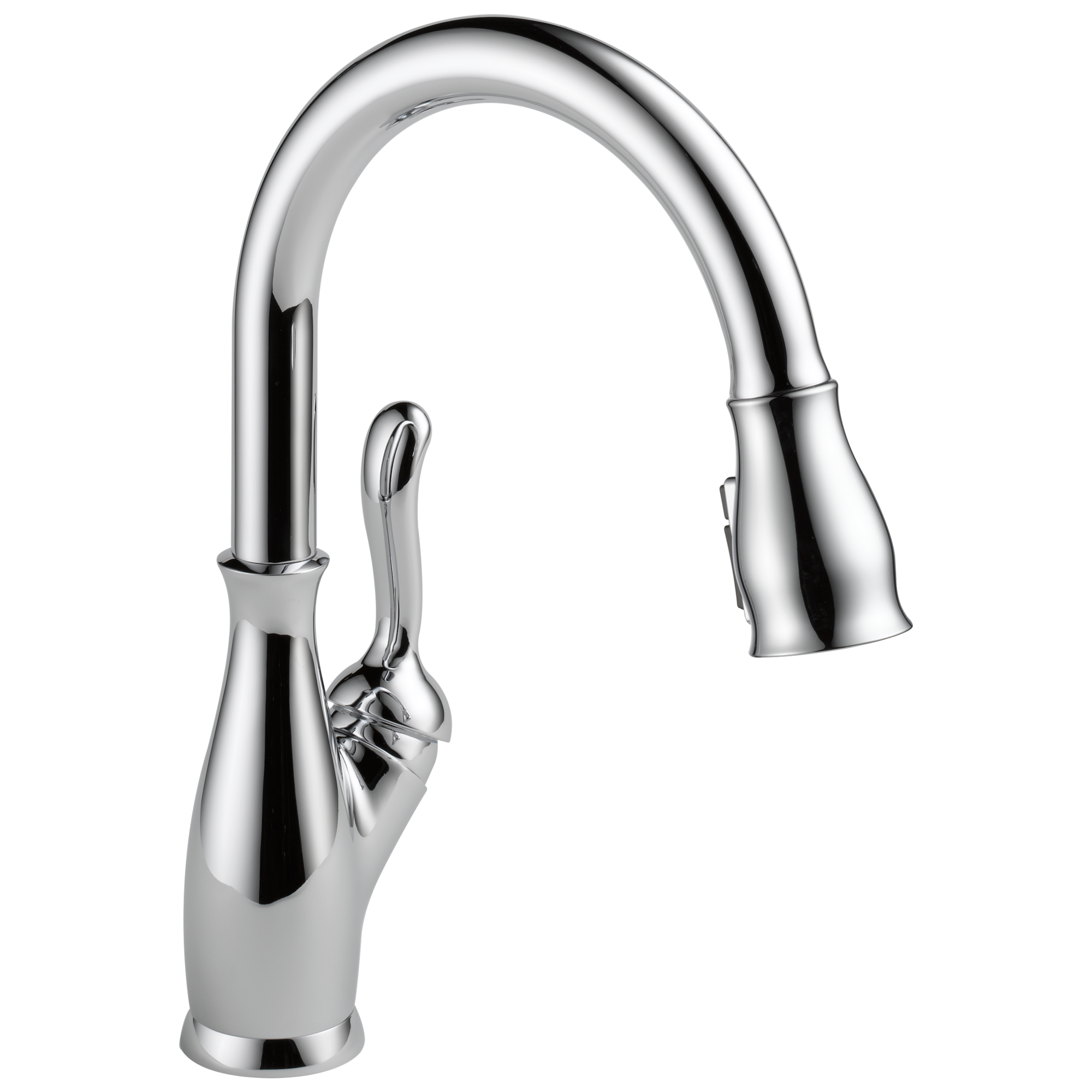 Delta 9178-DST Leland Chrome Single Handle Deck-mount Pull-down Kitchen Faucet with Sprayer ( Deck Plate Included )