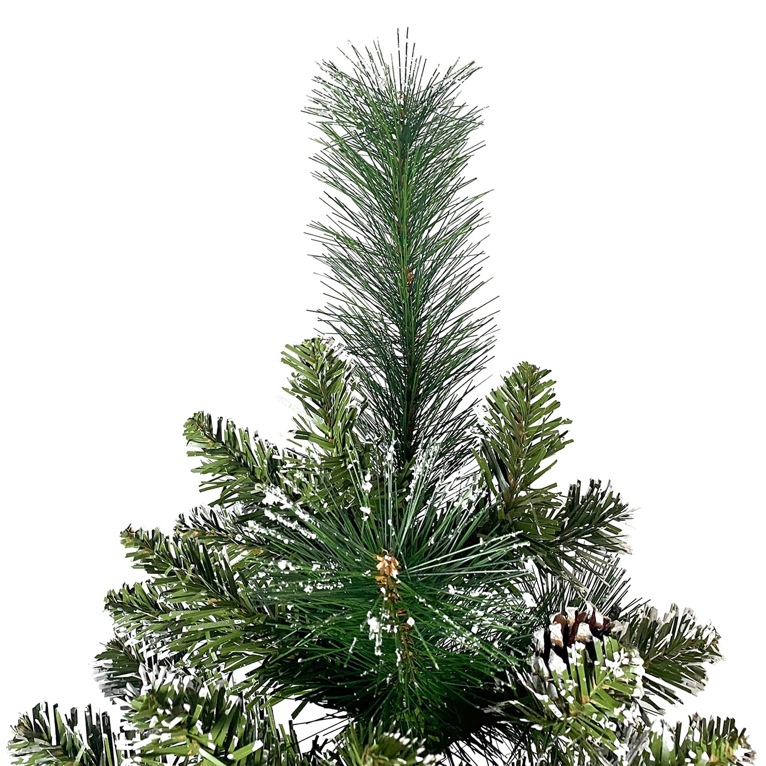 Bybafun 7.4-ft Artificial Tree Flocked Artificial Christmas Tree In The ...