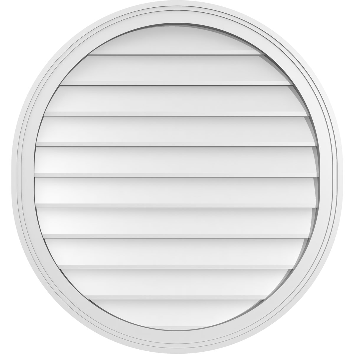 Ekena Millwork GVPVR30X3202SN 30-Inches x 32-Inches Off-white Oval PVC Gable Louver Vent