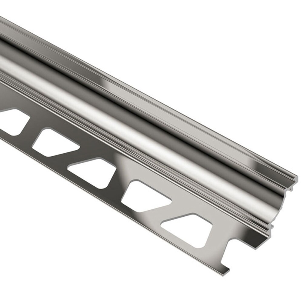 Schluter Systems AHK1S80ATG Dilex-AHK 0.313-in W x 98.5-in L Polished nickel anodized aluminum Aluminum Cove base Tile Edge Trim