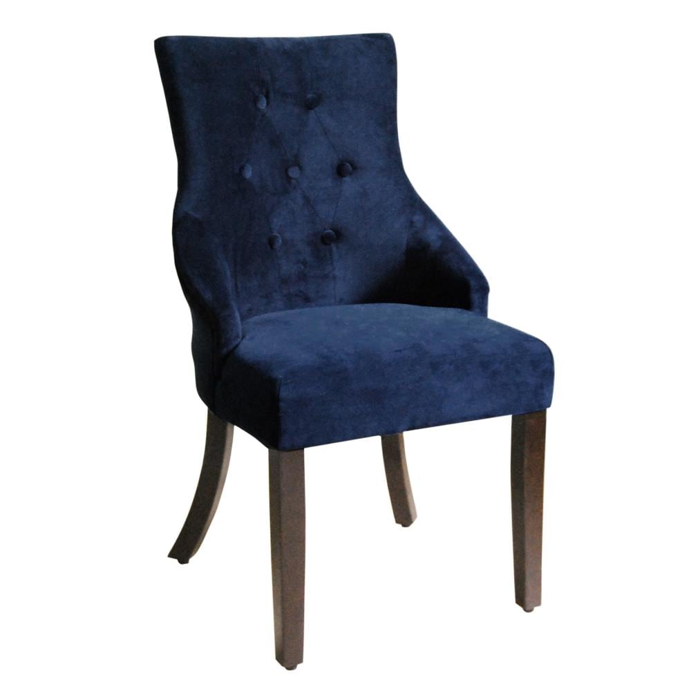 Benzara Modern Blue Velvet Accent Chair at Lowes.com