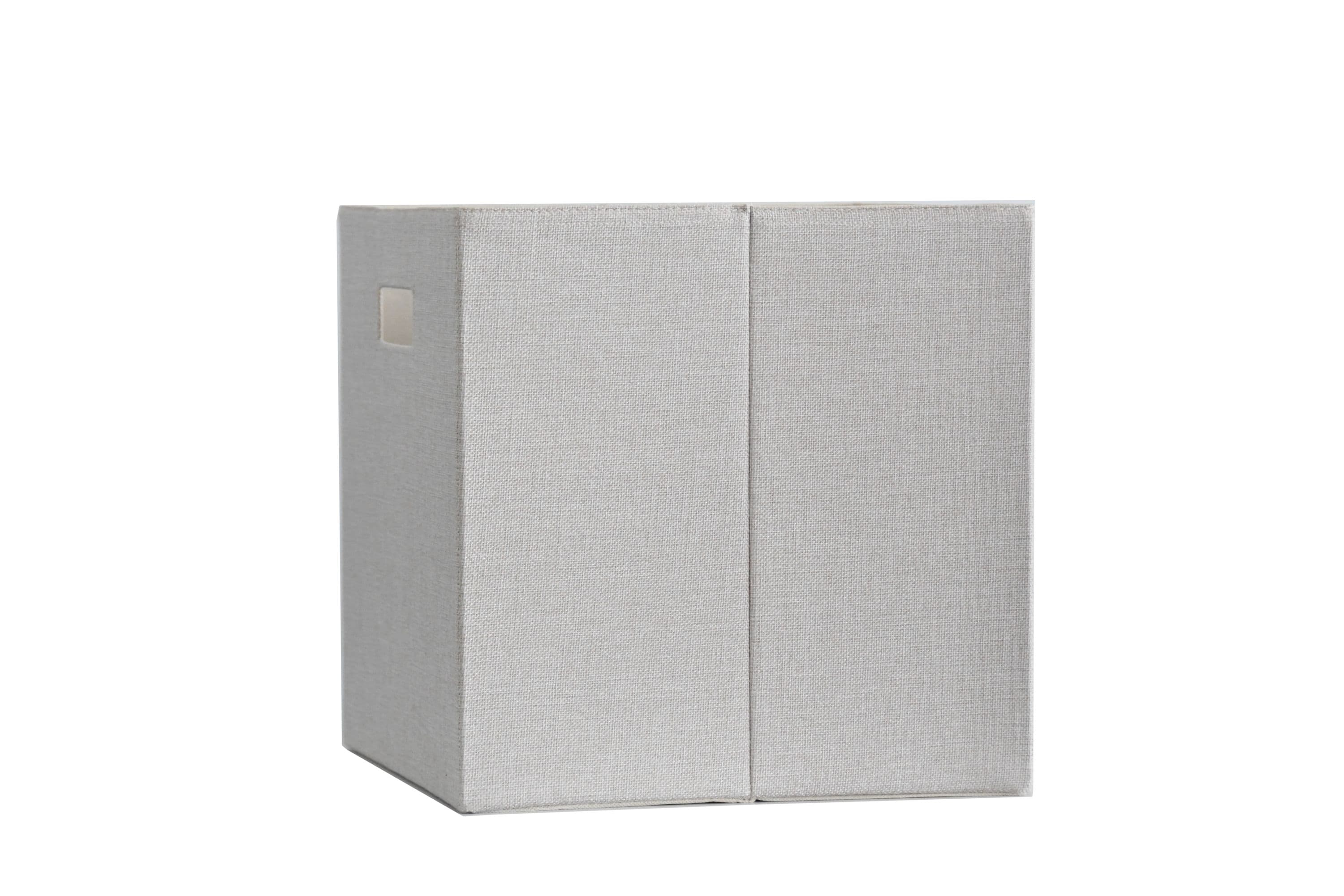 Allen + Roth Herringbone 14.25-in W x 5.5-in H x 10.69-in D Gray Fabric Bin | HD-141115