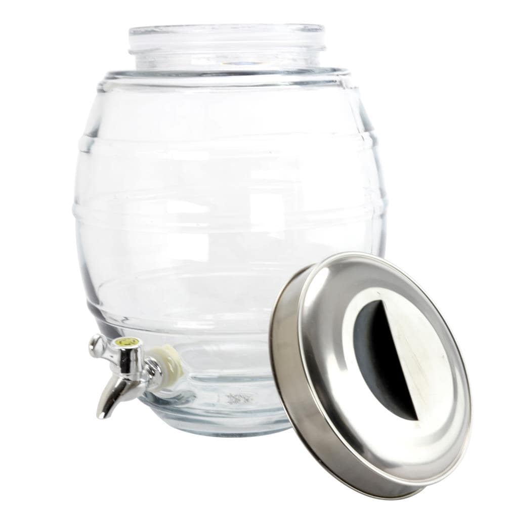 Wholesale 2 Gal. Mason Jar Glass Drink Dispenser CLEAR
