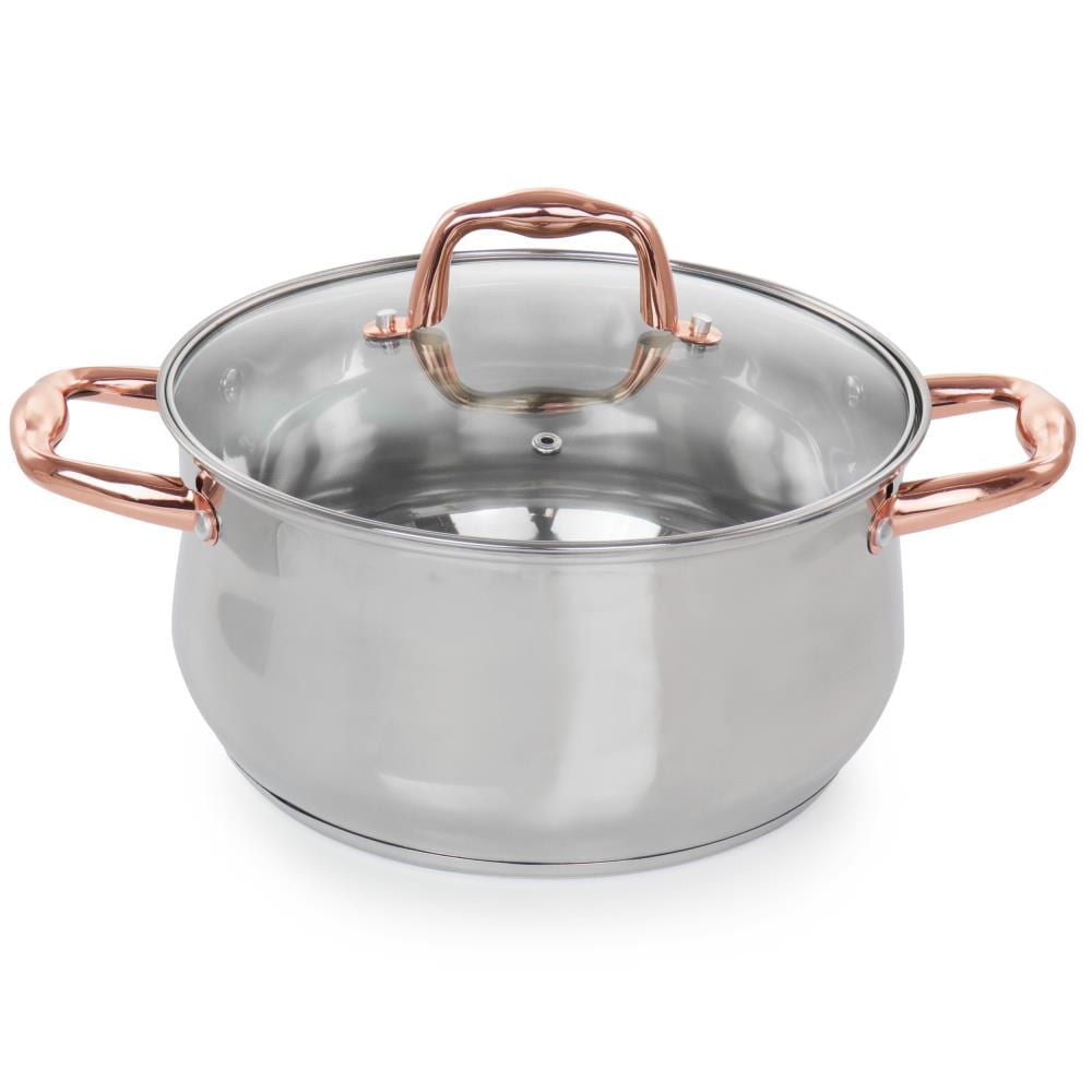 8-Piece Stainless Steel Assorted Cookware set with Glass Lids - Bed Bath &  Beyond - 32950865
