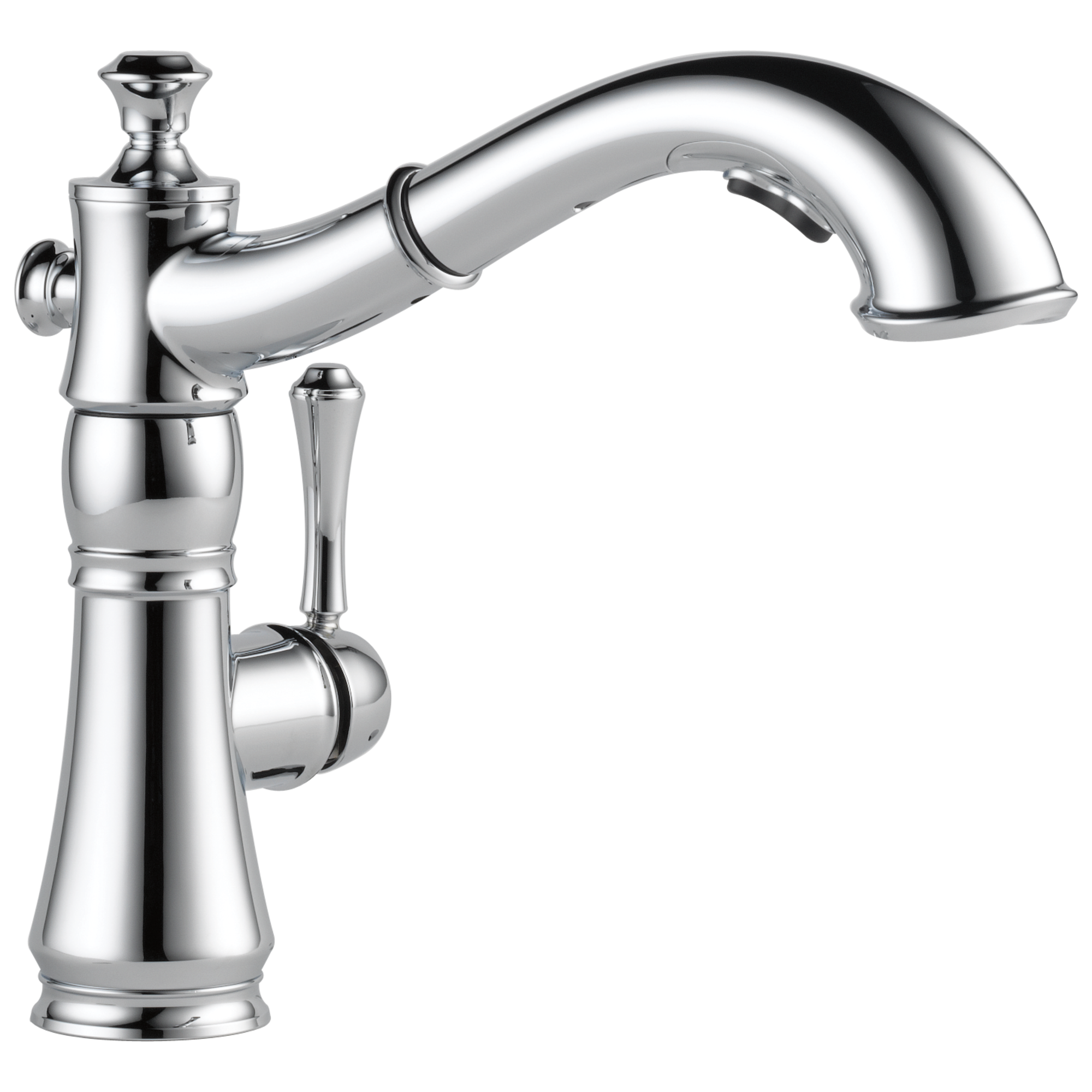 Delta 4197-DST Cassidy Chrome Single Handle Deck-mount Pull-out Kitchen Faucet with Sprayer