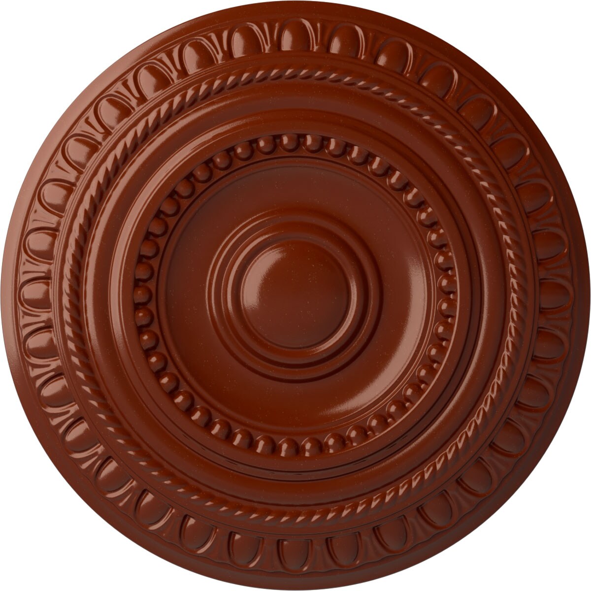 Ekena Millwork CM15ARFIF Artis 15.75-in W x 15.75-in L Painted Firebrick Polyurethane Whole Ceiling Medallion