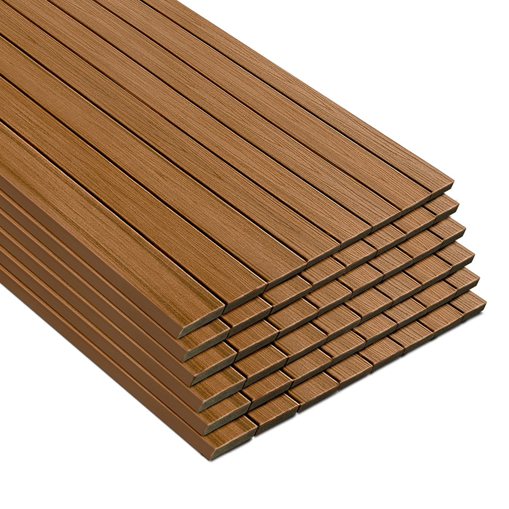 Trex 640348 Transcend 1-in x 6-in x 20-ft Tiki Torch Square Composite Deck Board (48-Pack)