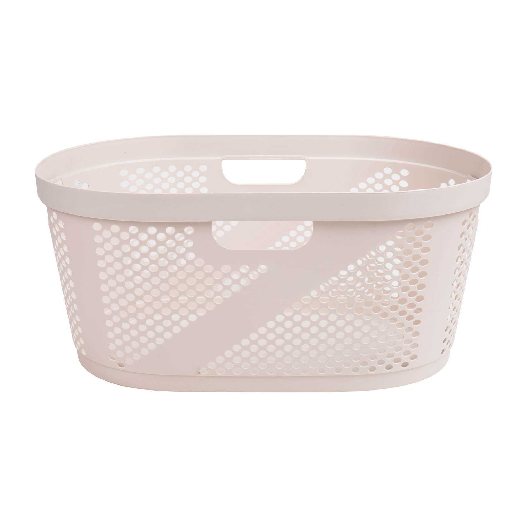 Ivory Plastic Ventilated Laundry Hampers, Set of 2