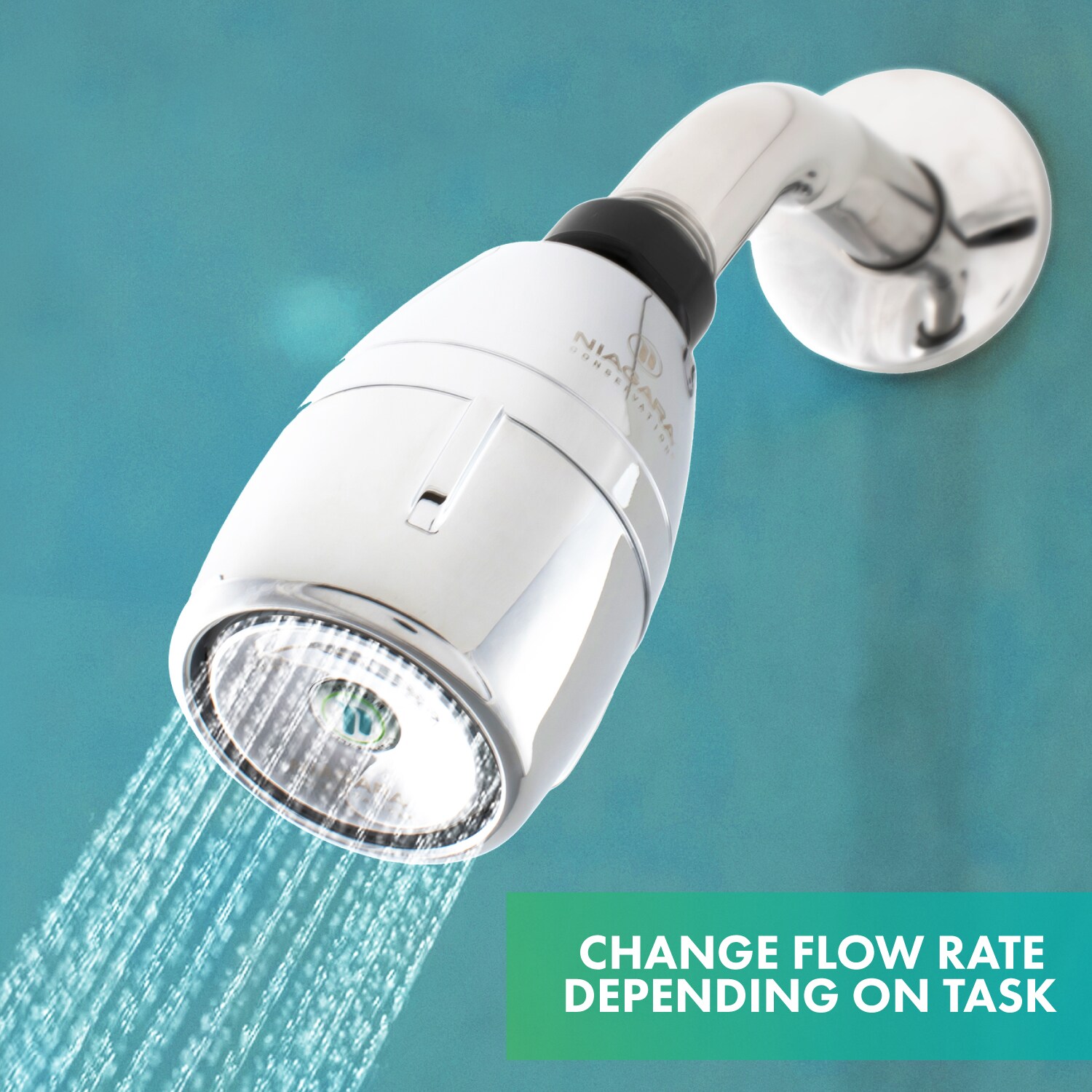 Niagara Chrome Small Wall Mount Adjustable Shower Head