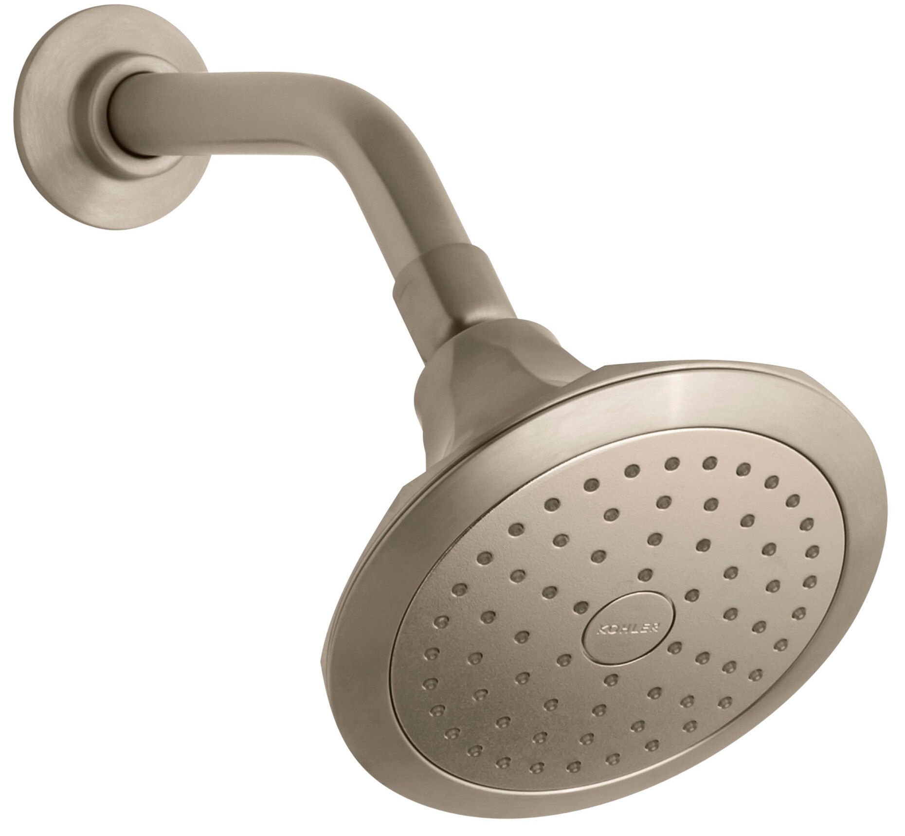 KOHLER Memoirs Vibrant Brushed Bronze 5.5-in Round Handheld Shower Head ...