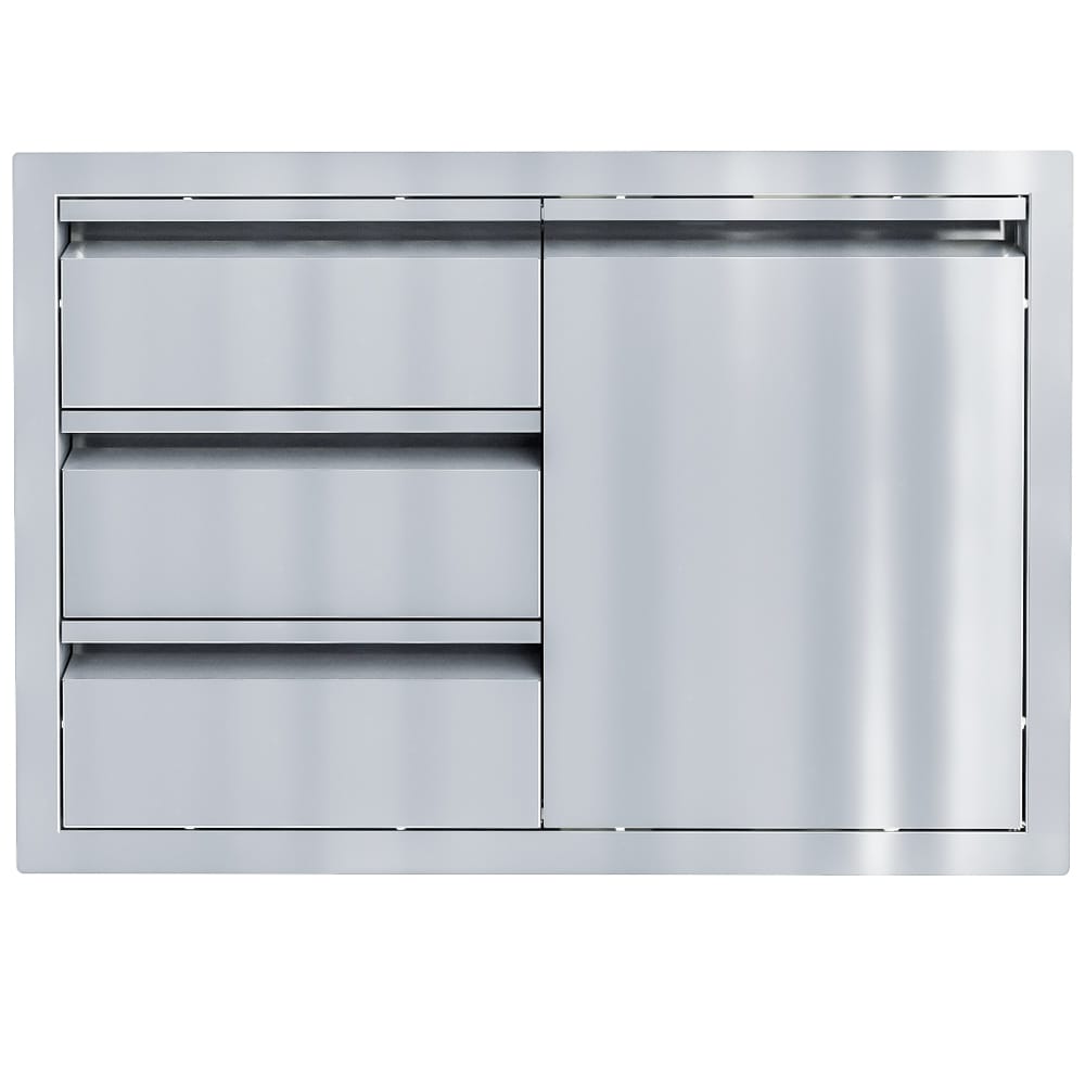 Sunstone Aruba Built-In Grill Cabinet Single Door and Double Drawer Combination ARU-TDC30 Sansujyuku sansujyuku.com