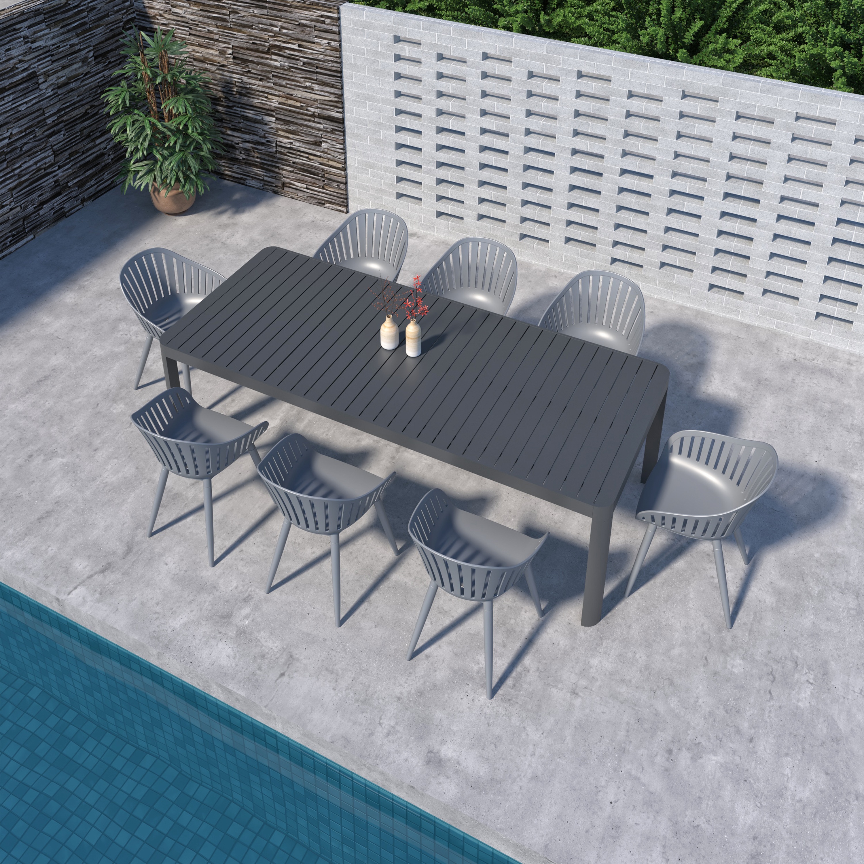 Amazonia LWS-CALXTGR-8CANRMG Patio-Dining-Sets - View #2