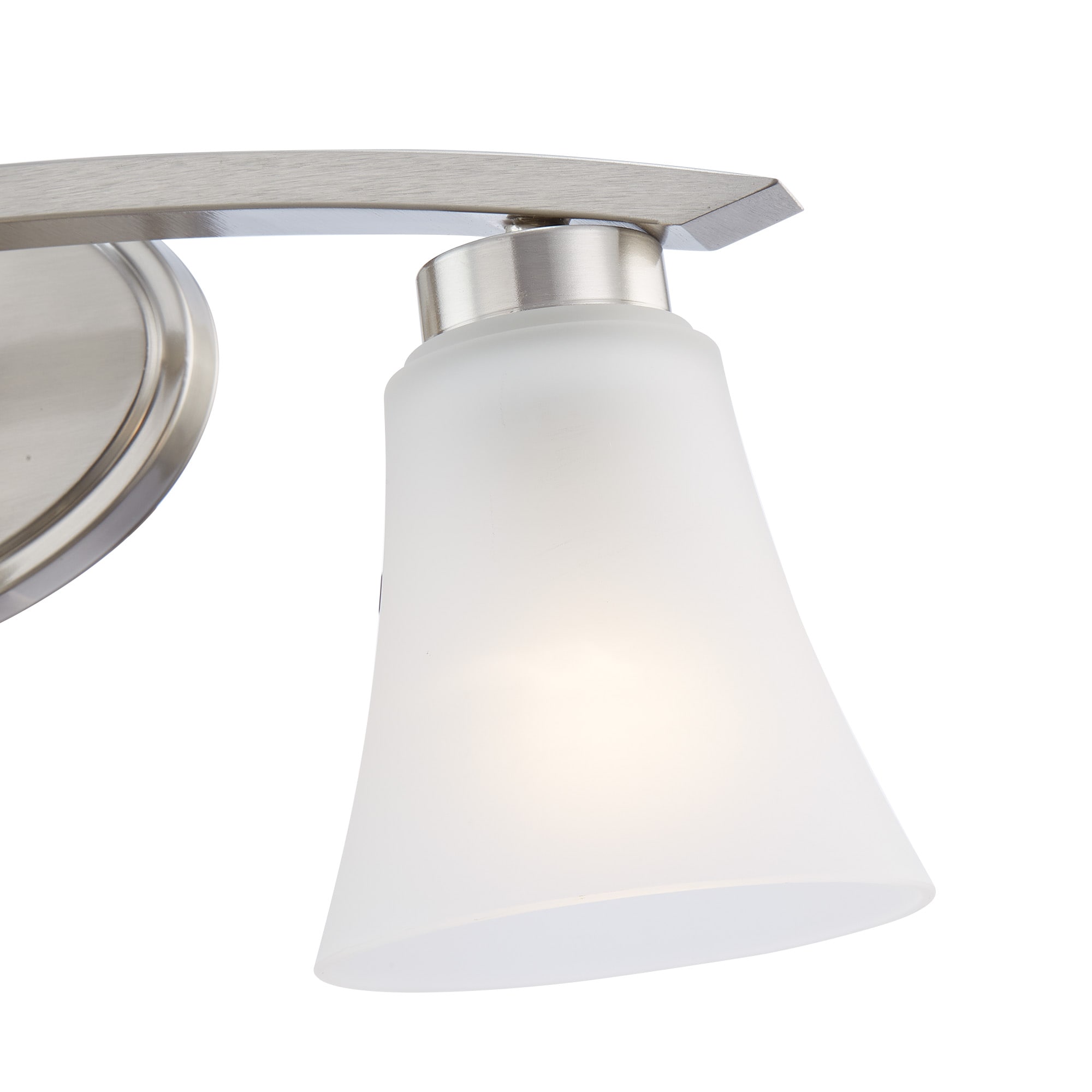 allen + roth Lyndsay 22.7-in 3-Light Satin Nickel Modern