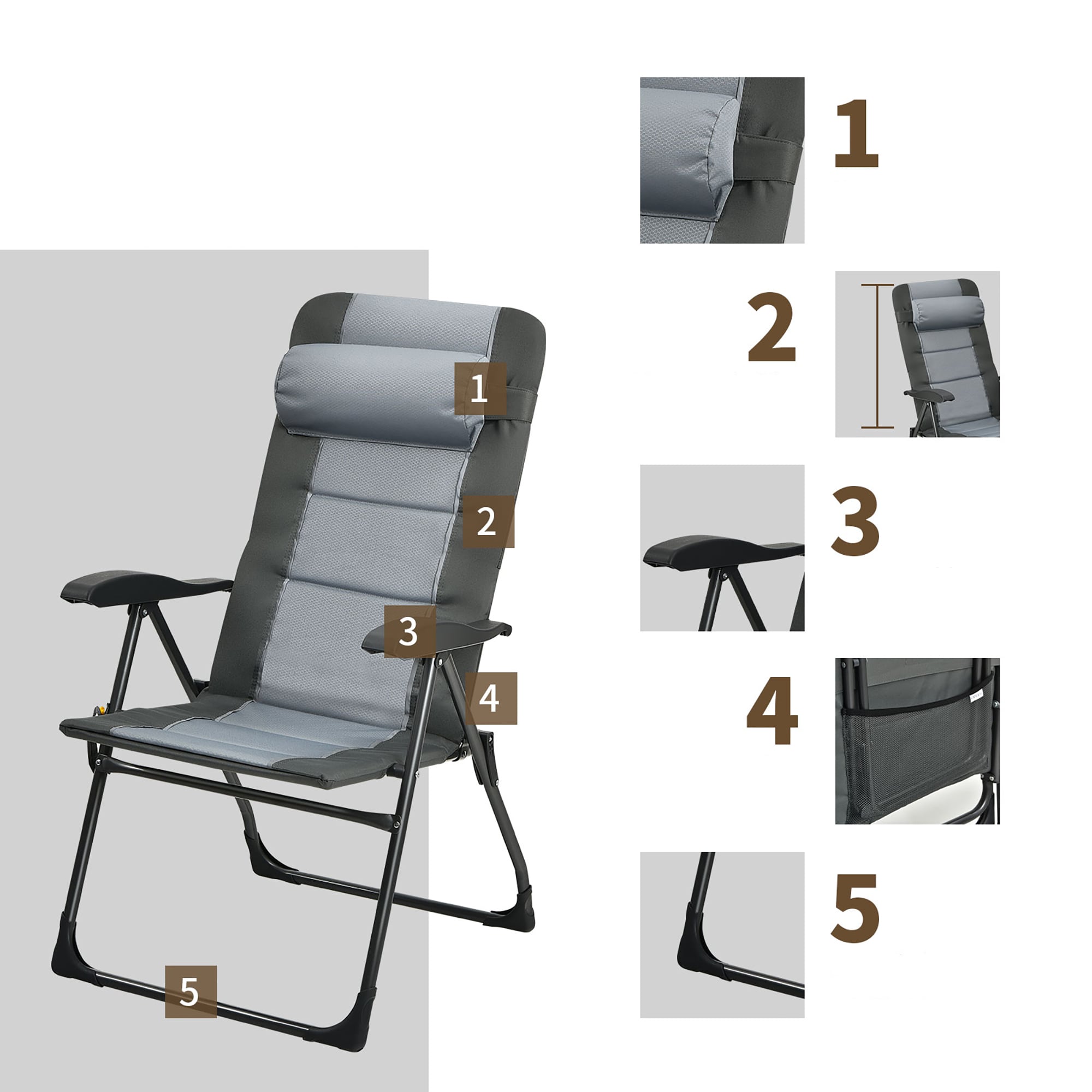 Costway NP10018GR-2 Patio-Chairs - View #3
