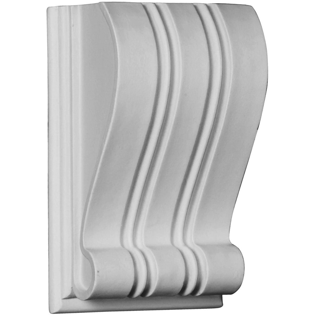 Ekena Millwork COR05X03X08EL 5.375-in x 3.125-in x 8.25-in Primed White Urethane Paintable Corbel