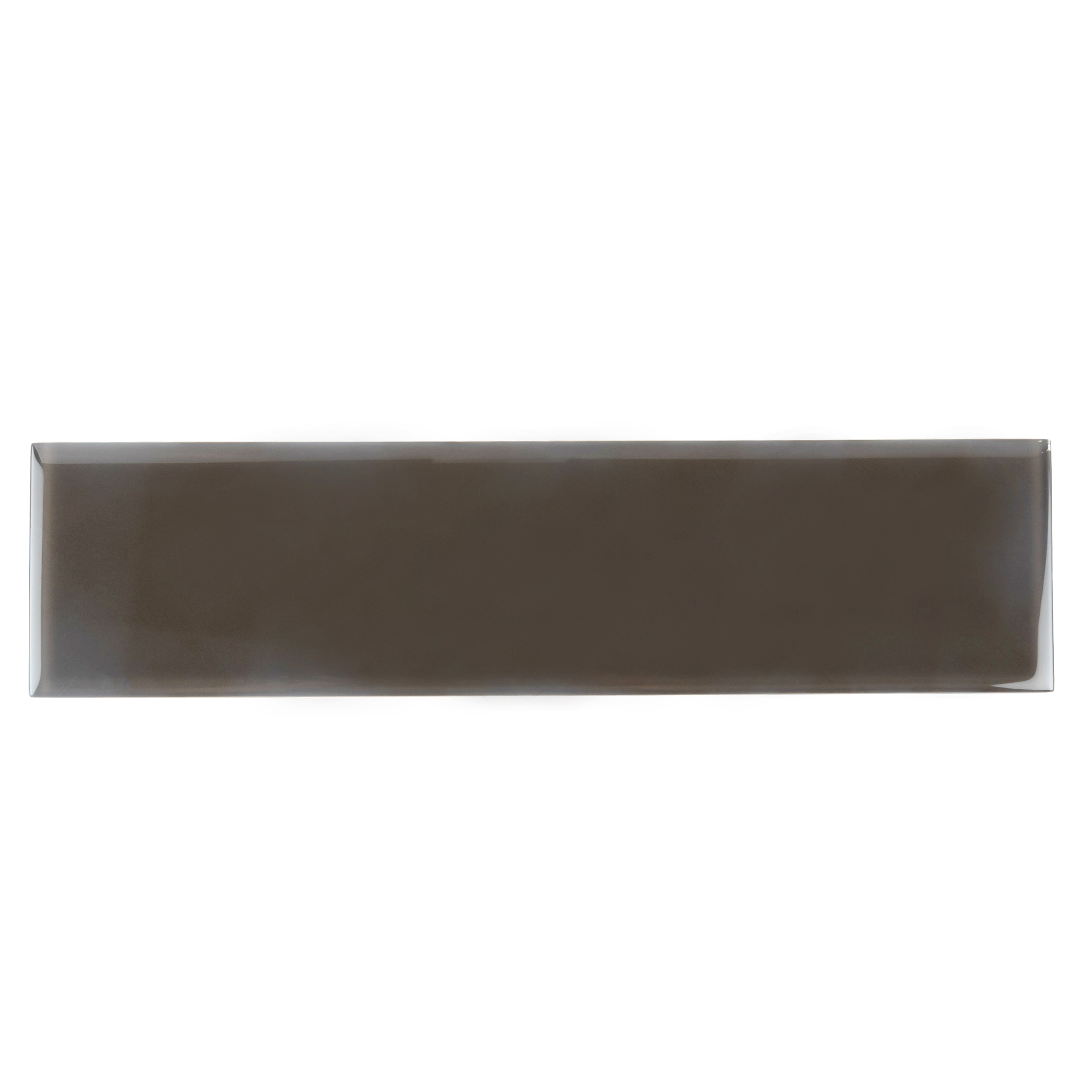 Apollo Tile (Sample) Colorway Slate Gray 4-in x 4-in Glossy Glass Brick Subway Floor and Wall Tile