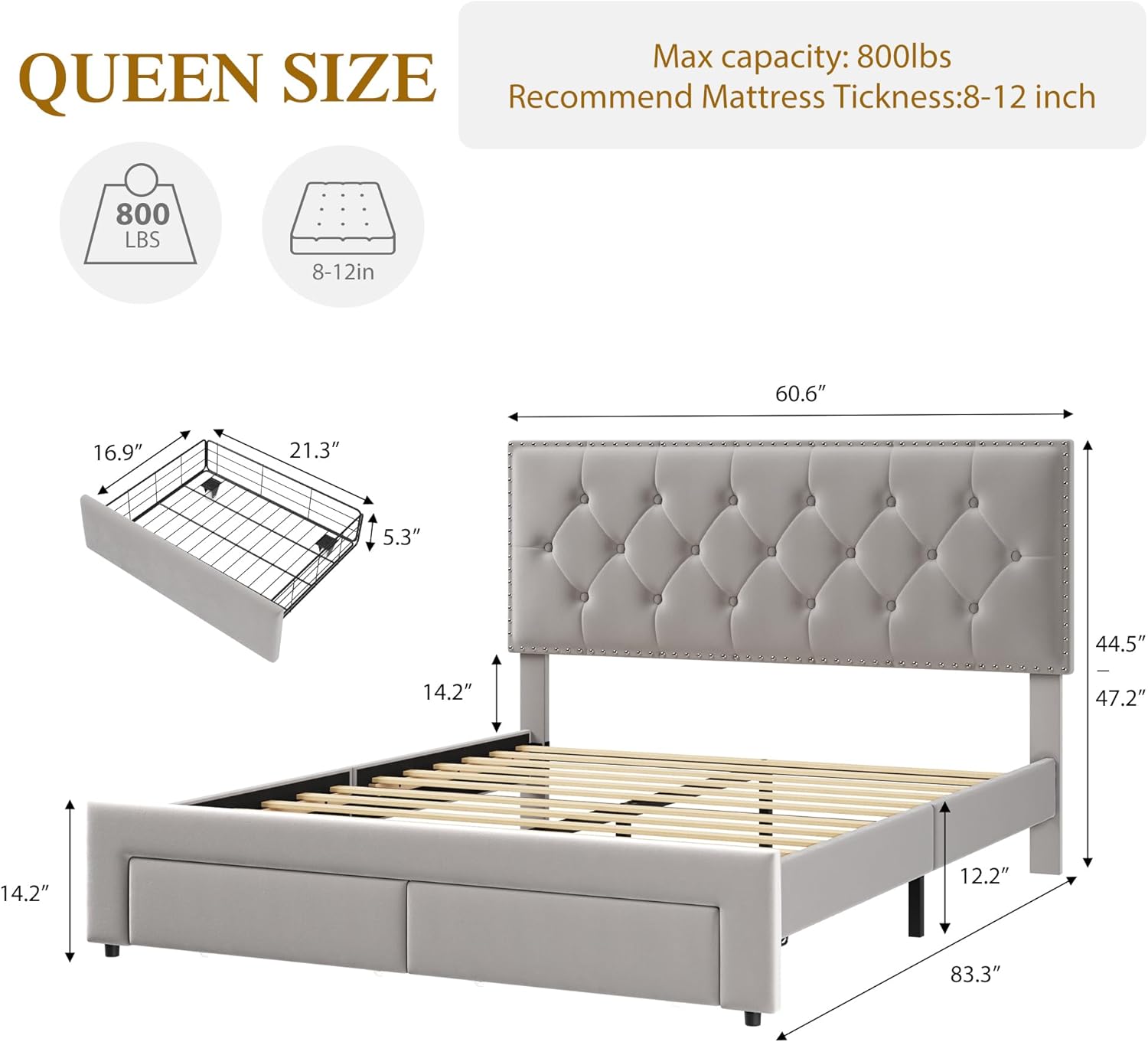 Qeetex LHF-BED-PHK-33FX53G8 beds - View #2