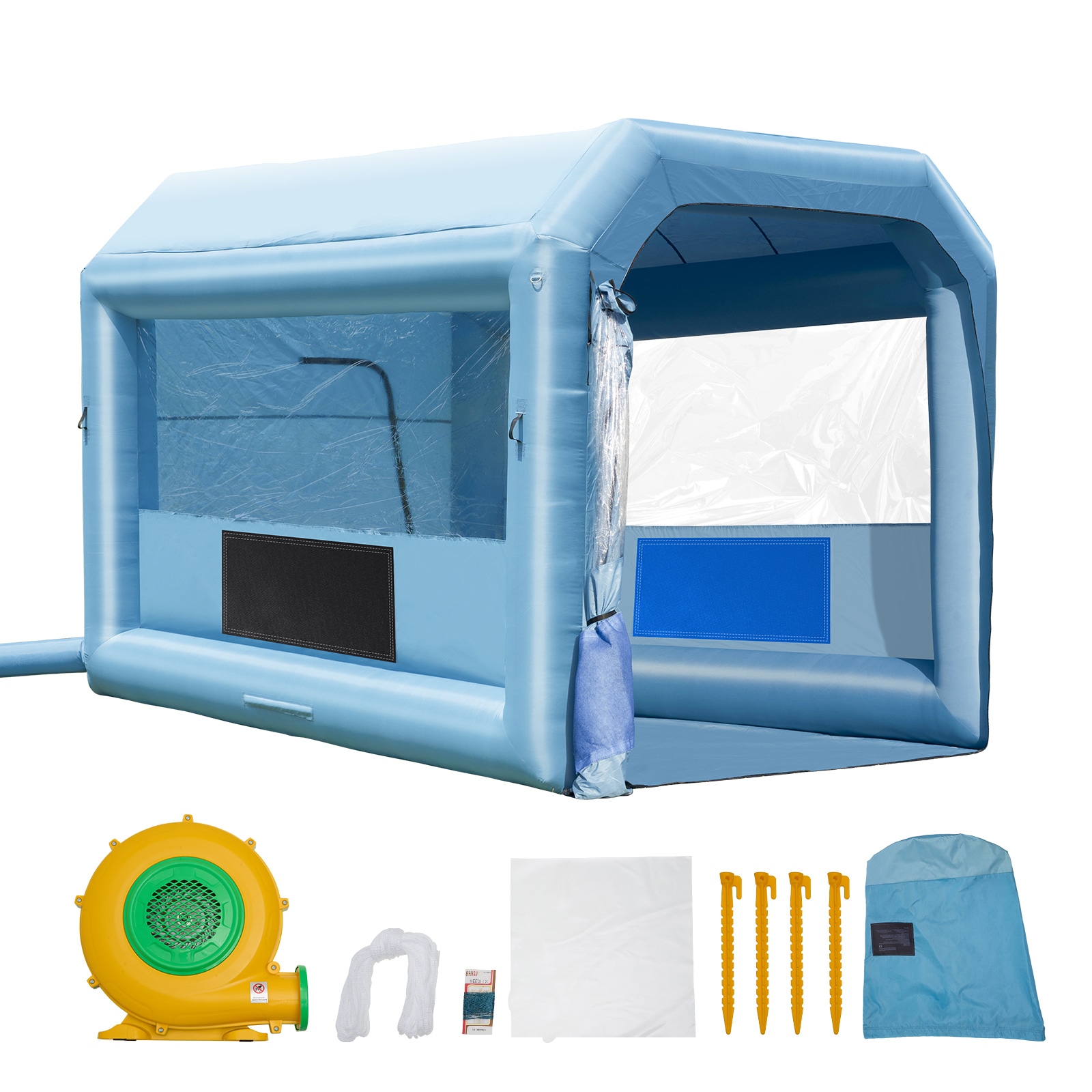 VEVOR SCC13109FT3701766V1 Inflatable Paint Booth 13.1 x 9.8 x 9 ft Inflatable Spray Booth with 750W Powerful Blower and Air Filter System Portable Car Paint Booth for Motorcycle Bicycle Auto Part Painting