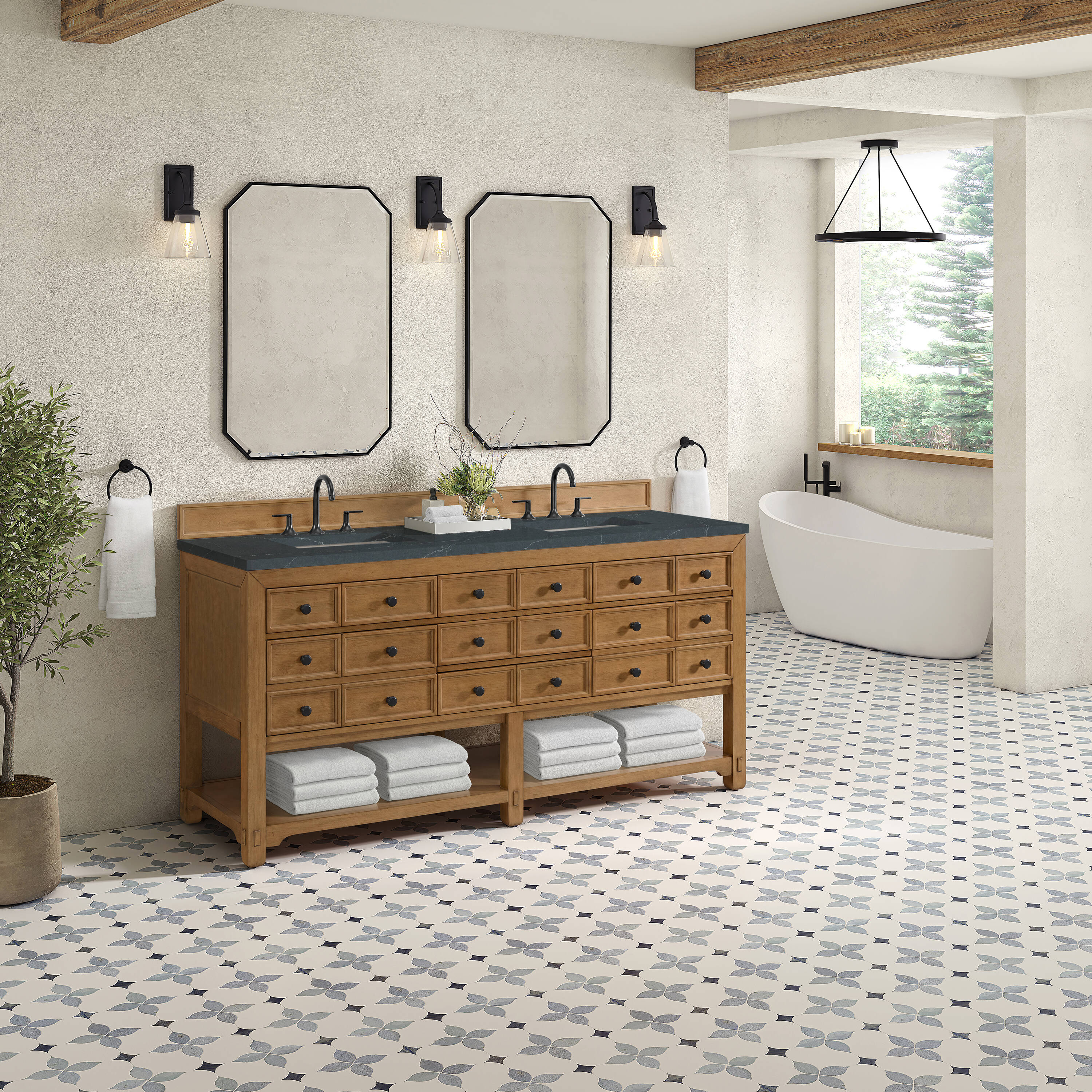 James Martin Vanities 505-V72-AMB-3CSP Bath-Vanity-Combo - View #2